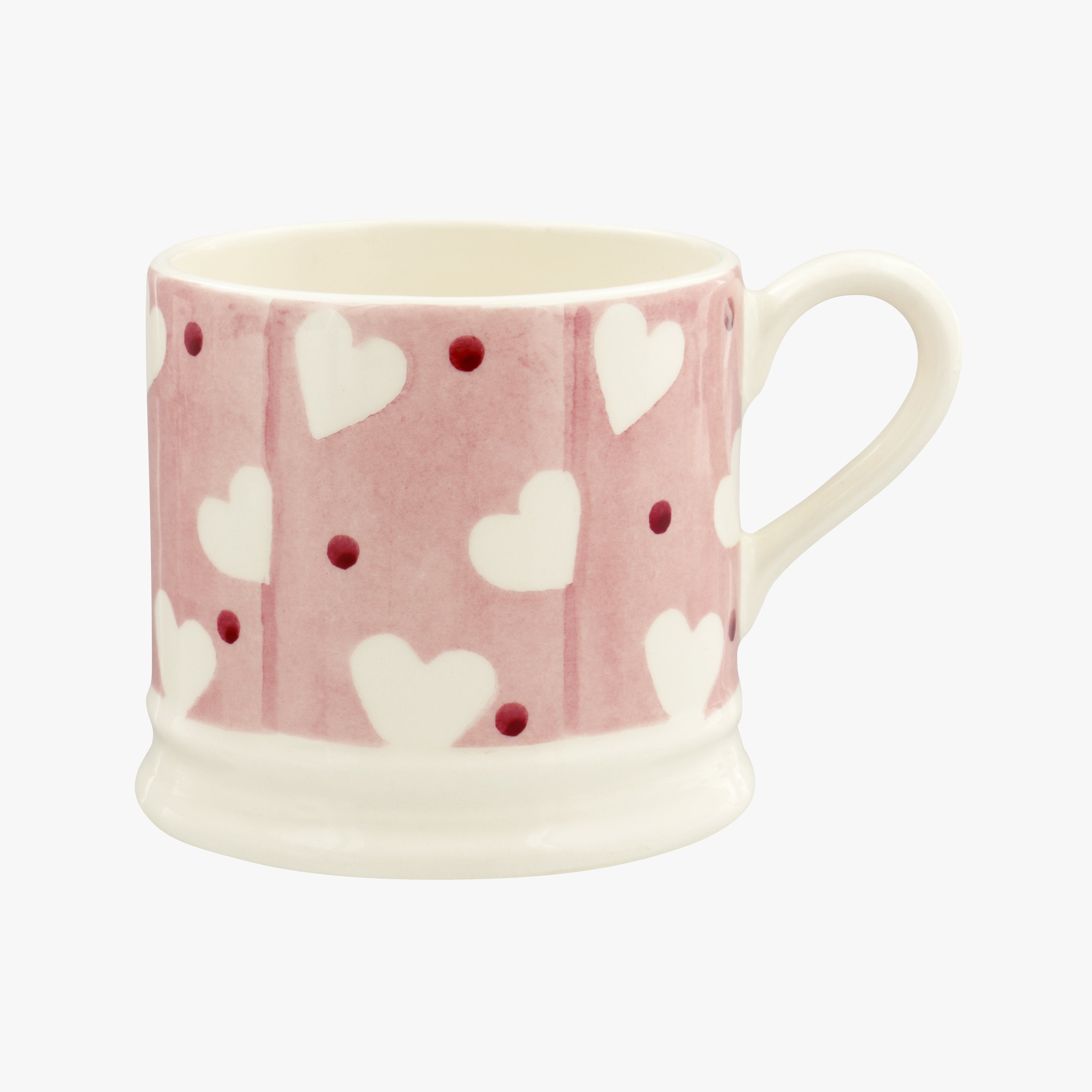 Pink Hearts & Dots Small Mug