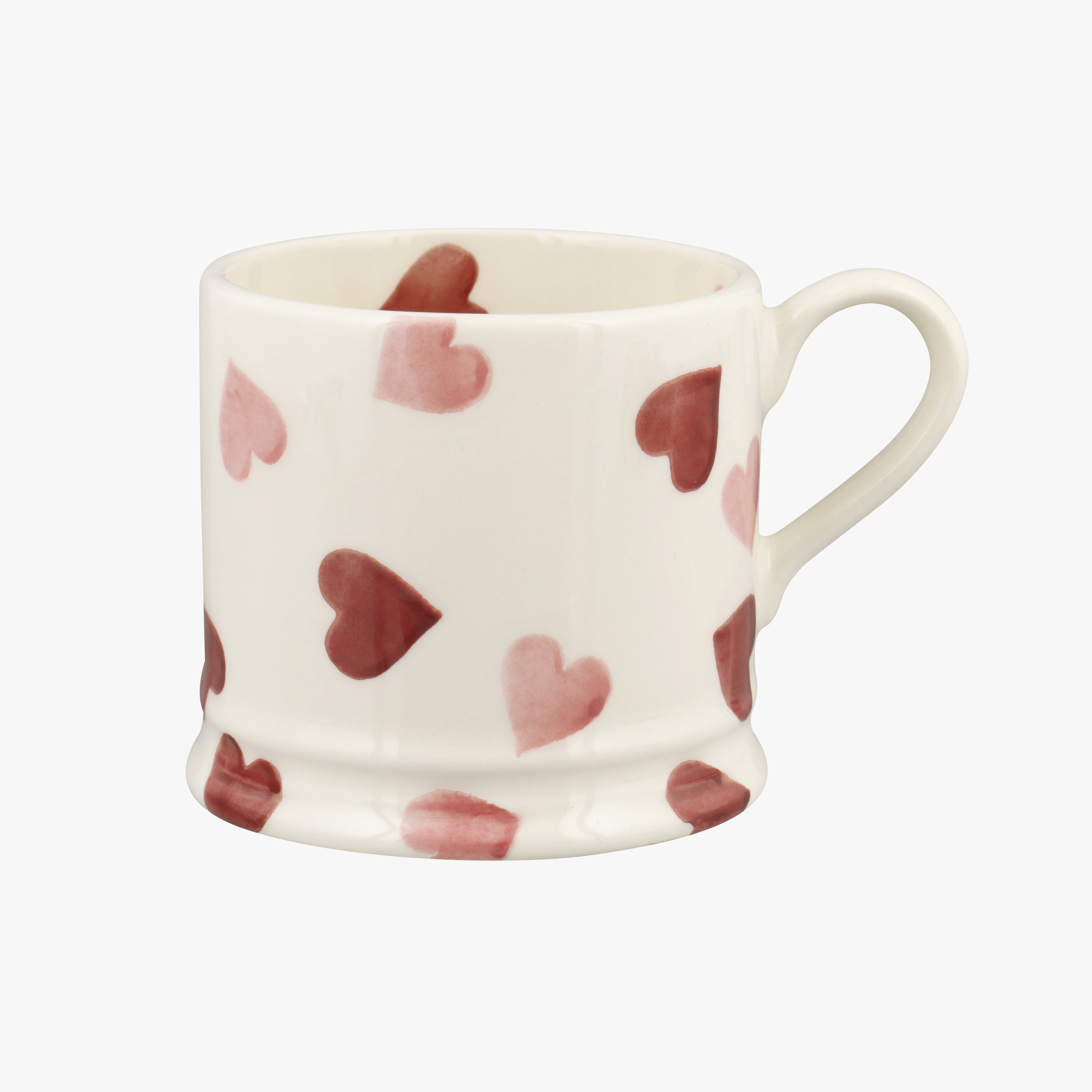 Emma Bridgewater  Pink Hearts Small Mug - Unique Handmade & Handpainted English Earthenware Tea/Coff