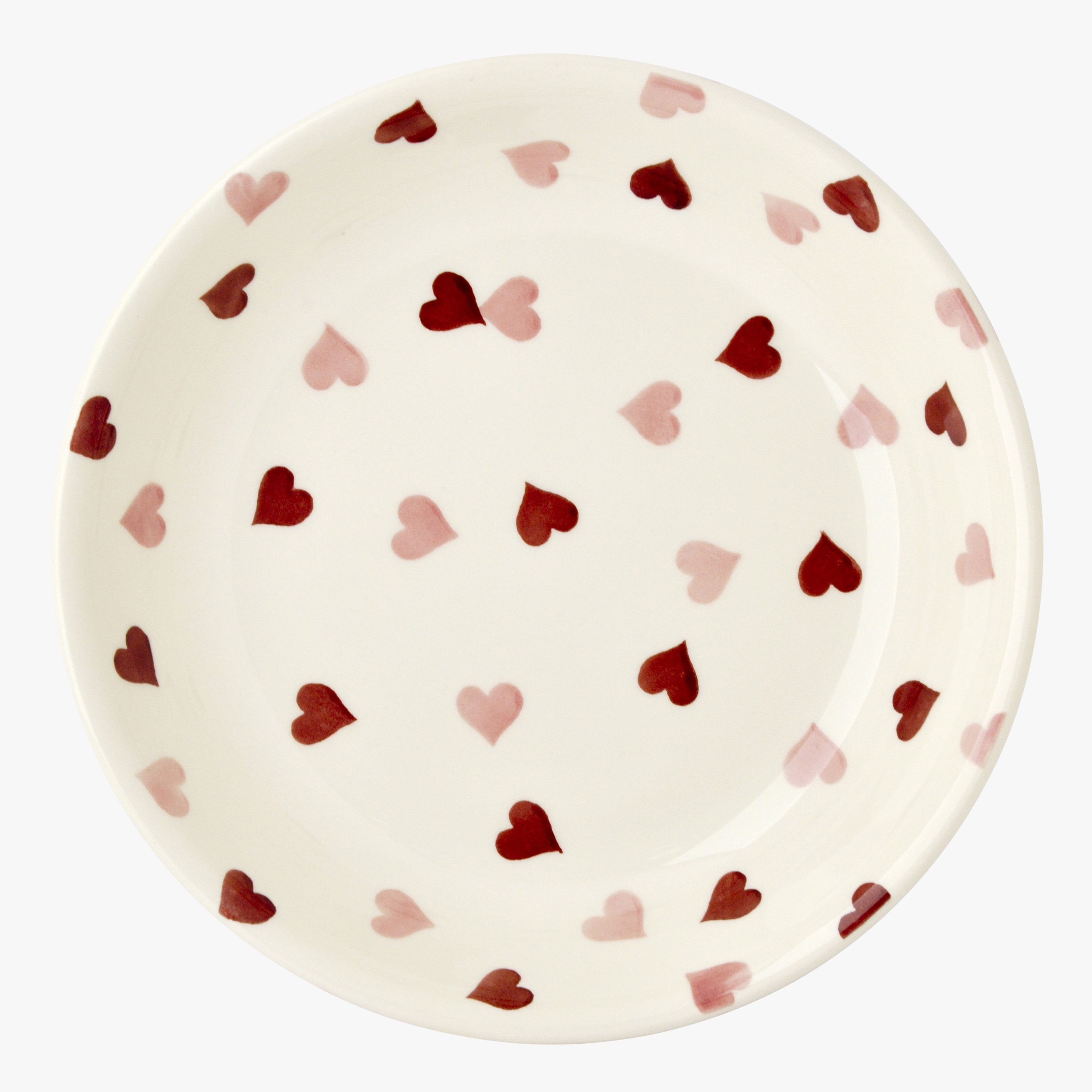 Emma Bridgewater |  Seconds Pink Hearts Medium Pasta Bowl - Unique Handmade & Handpainted English Ea