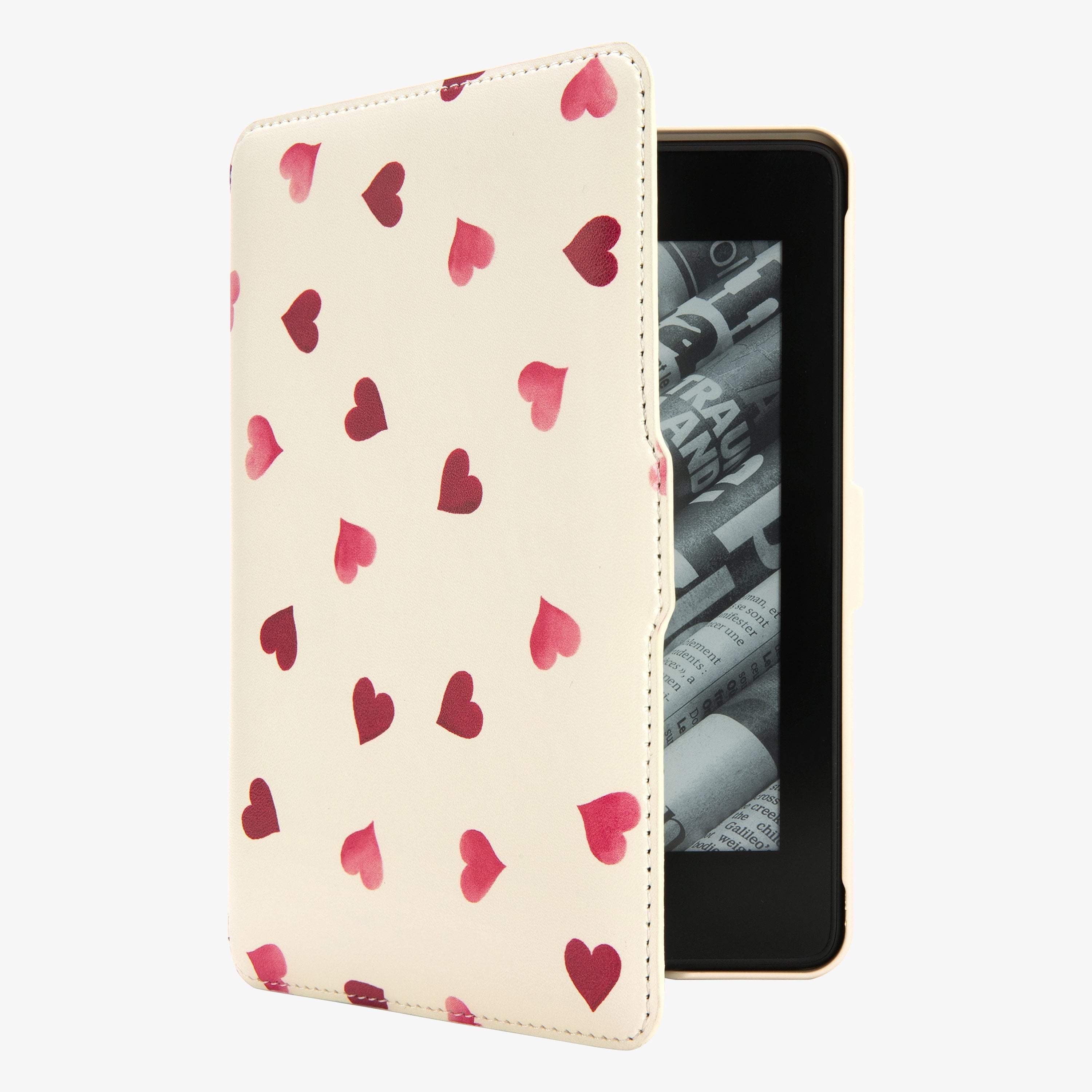 Pink Hearts Kindle Case
