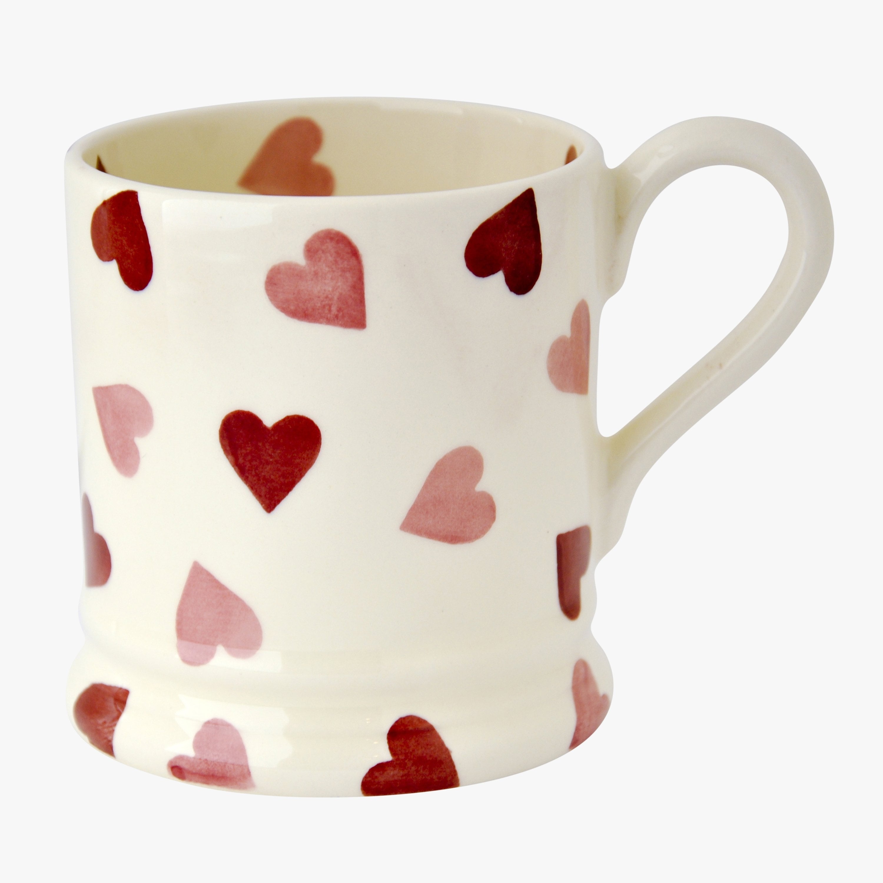 Emma Bridgewater  Seconds Pink Hearts 1/2 Pint Mug - Unique Handmade & Handpainted English Earthenwa