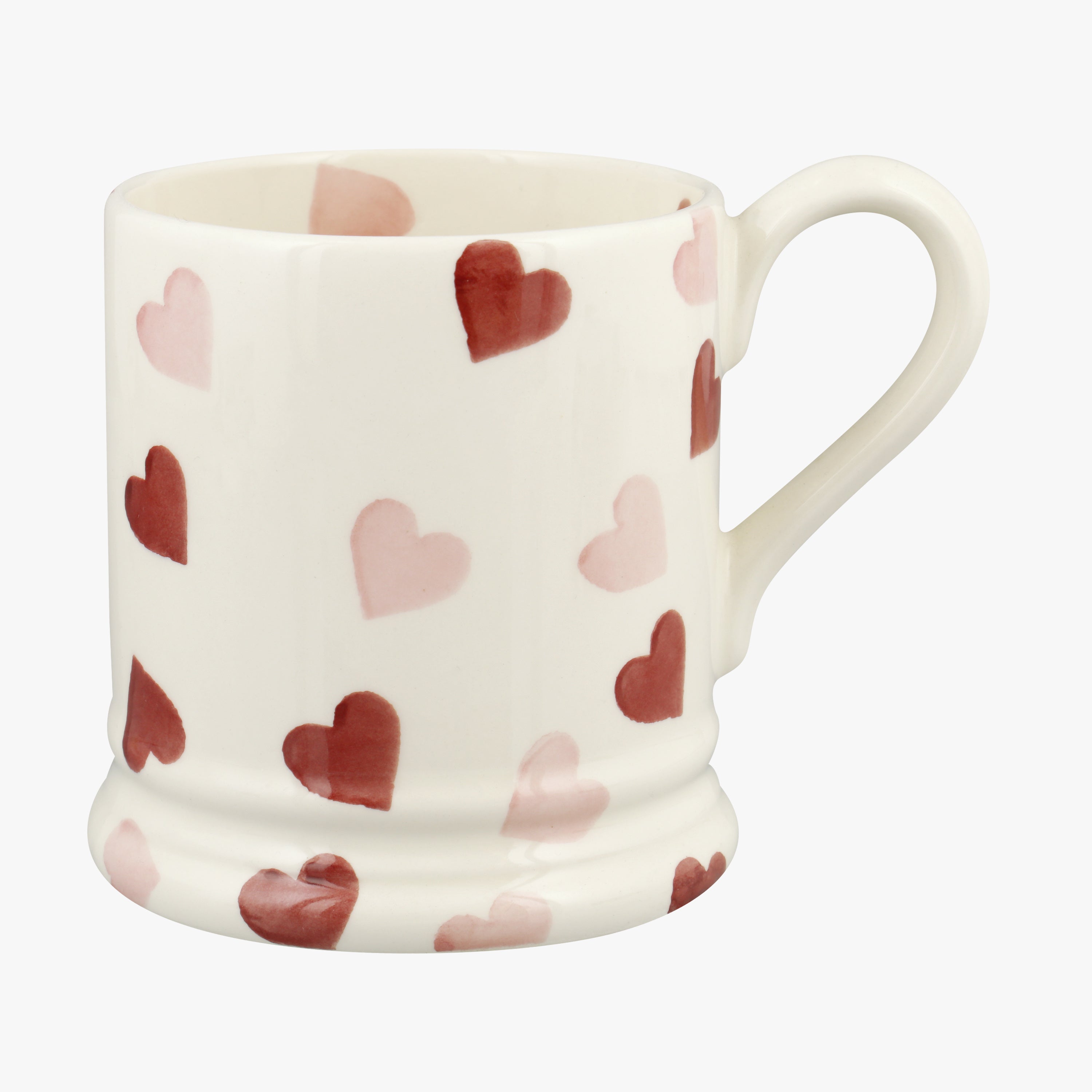 Emma Bridgewater  Pink Hearts 1/2 Pint Mug - Unique Handmade & Handpainted English Earthenware Tea/C