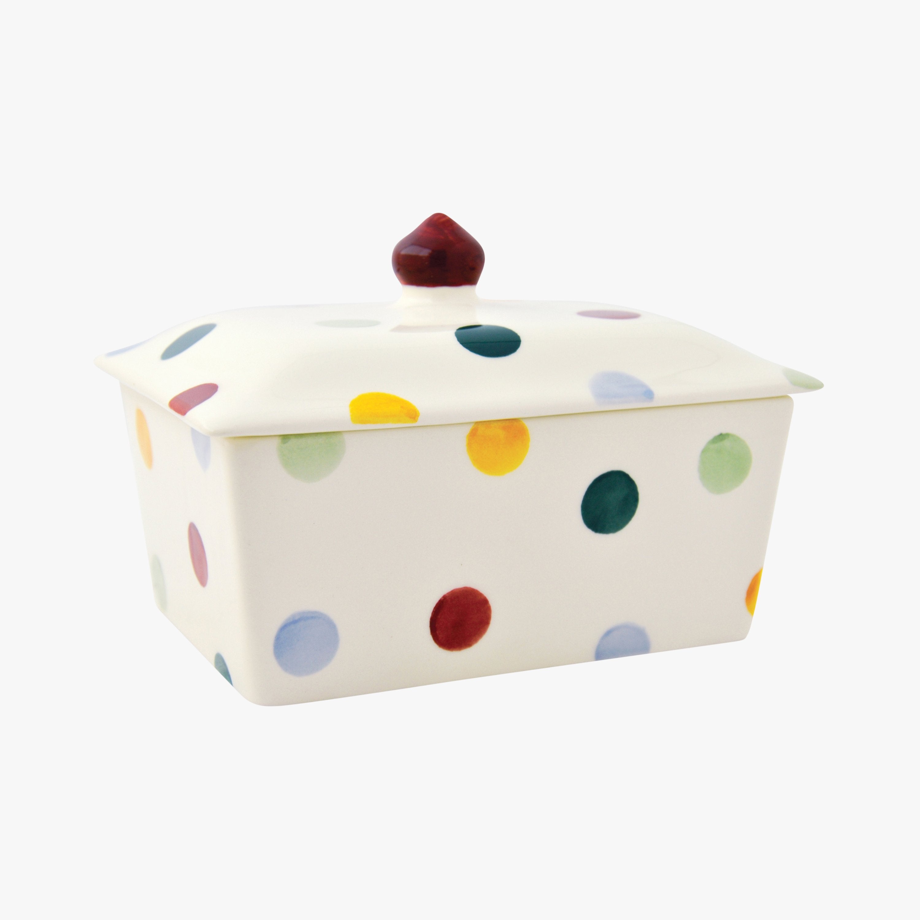 Emma Bridgewater |  Emma Bridgewater  Seconds Polka Dot Small Butter Dish