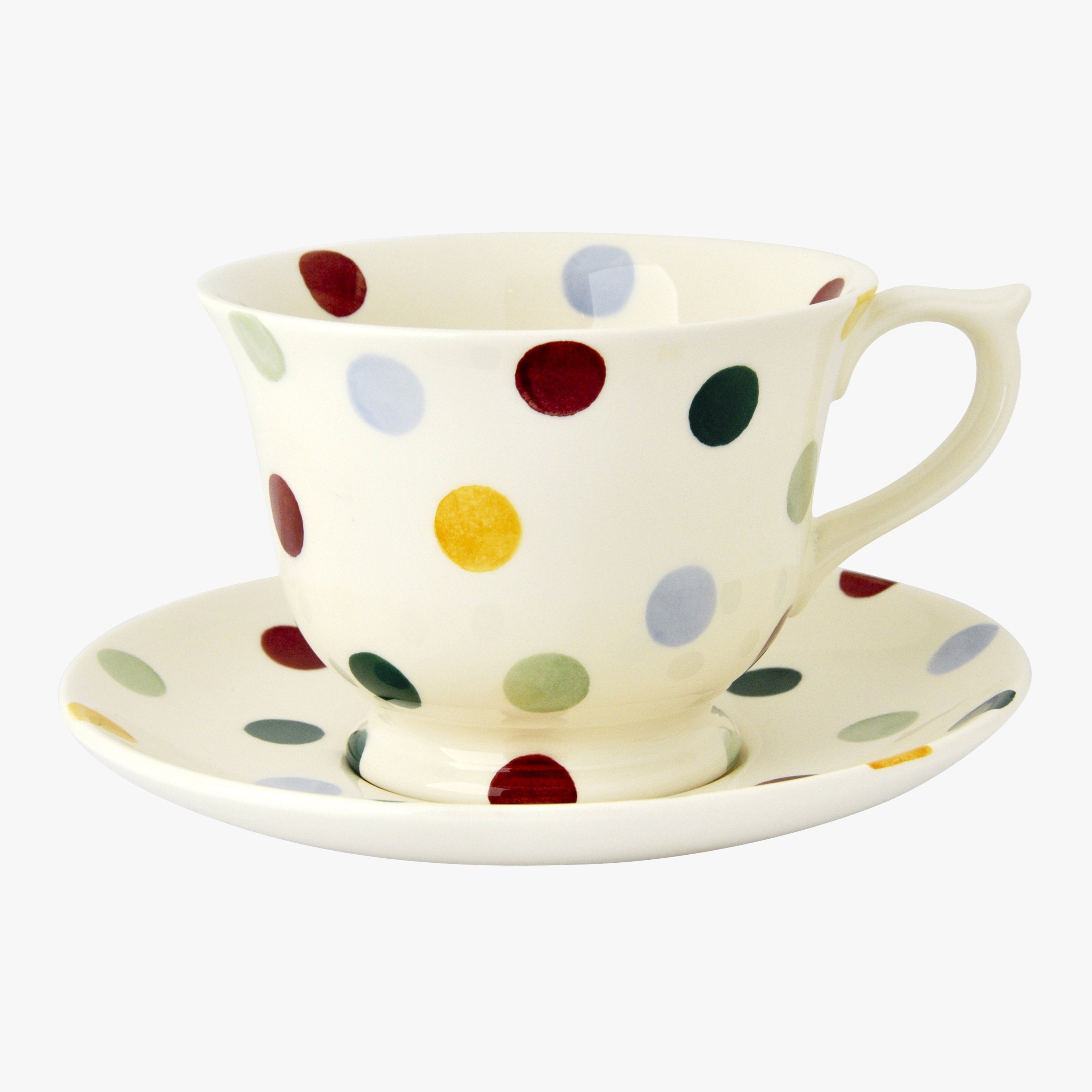 Image of Polka Dot Large Teacup & Saucer Set