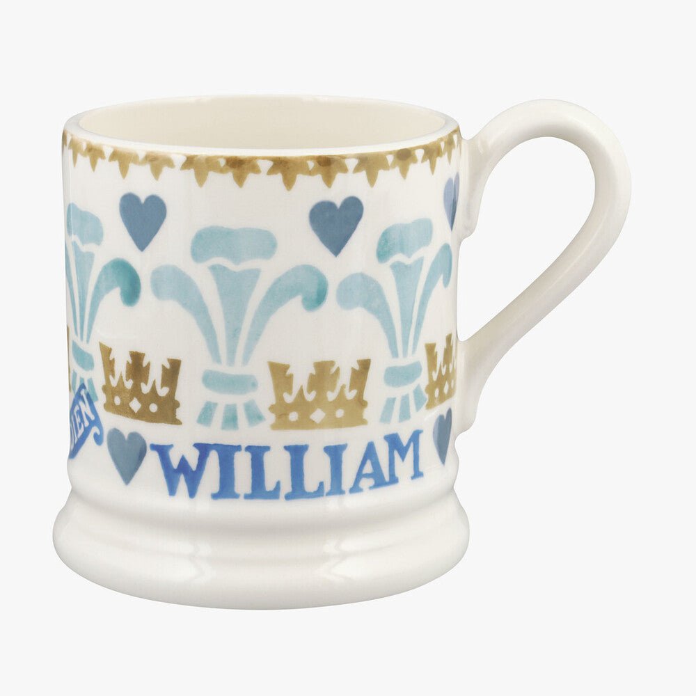 Emma Bridgewater  Prince & Princess Of Wales 1/2 Pint Mug - Unique Handmade & Handpainted English Ea