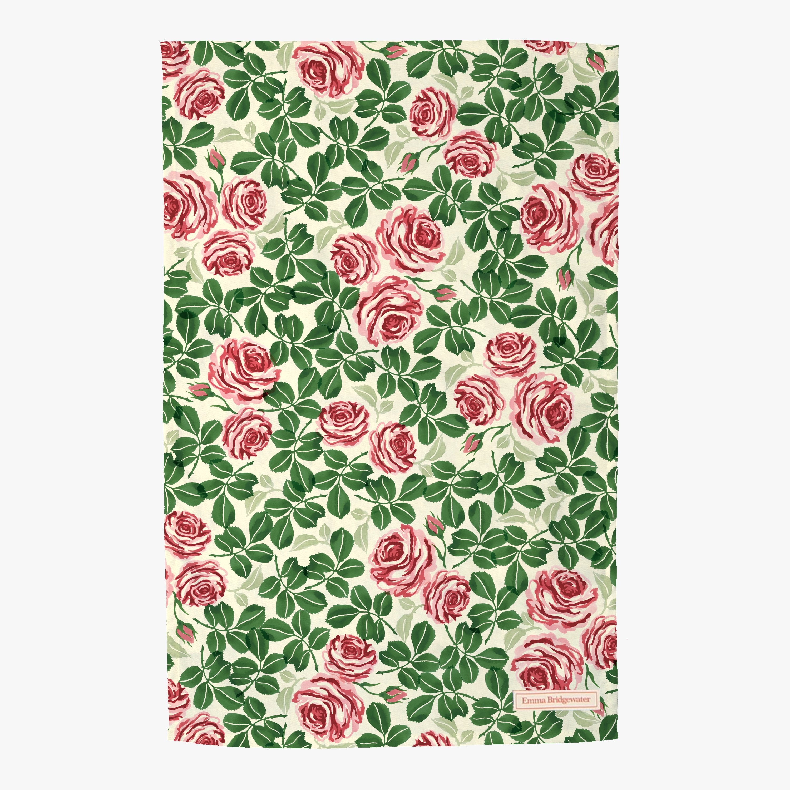 Pink Roses Tea Towel