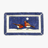 Robins In The Snow Medium Oblong Plate