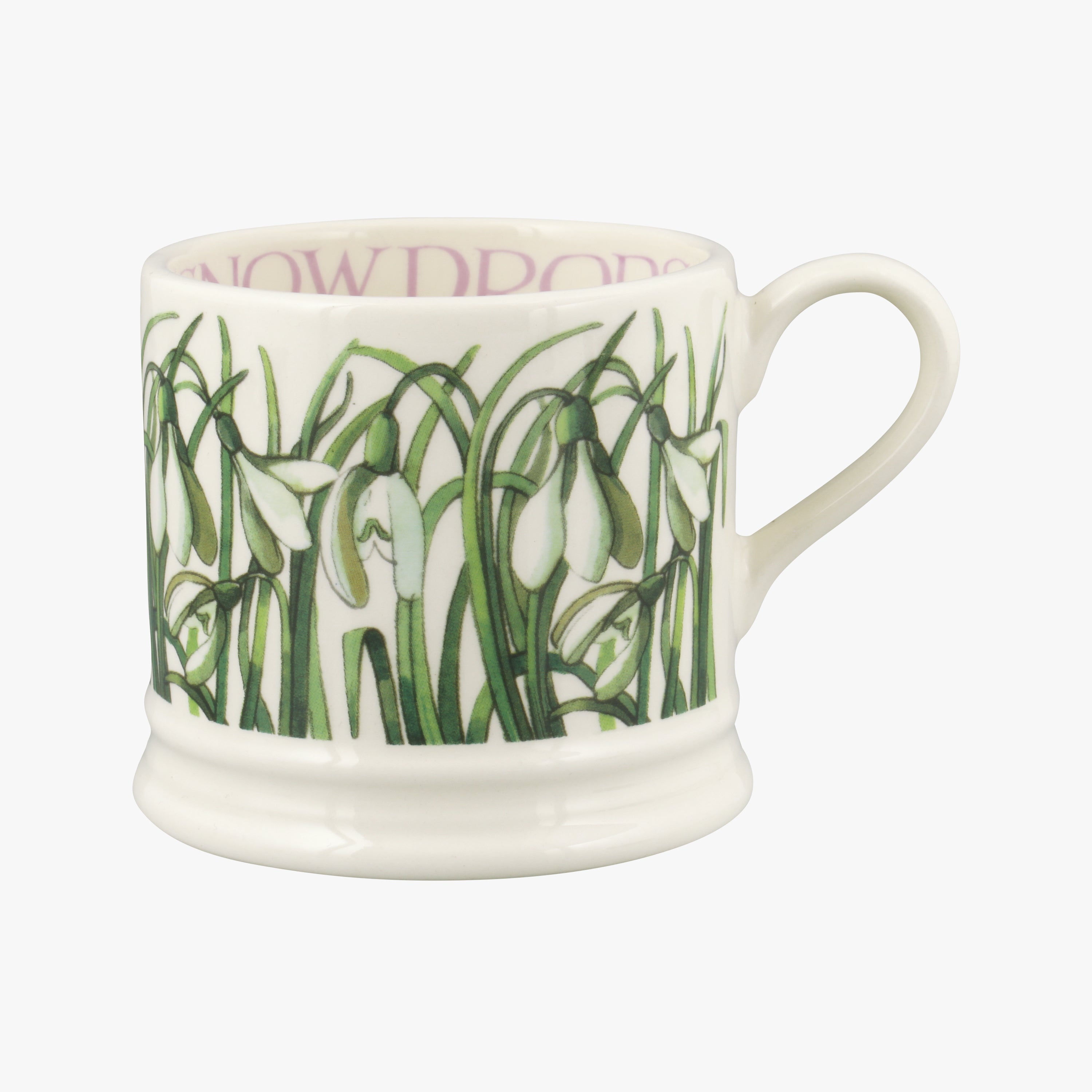 Emma Bridgewater  Seconds Snowdrop Small Mug - Unique Handmade & Handpainted English Earthenware Tea