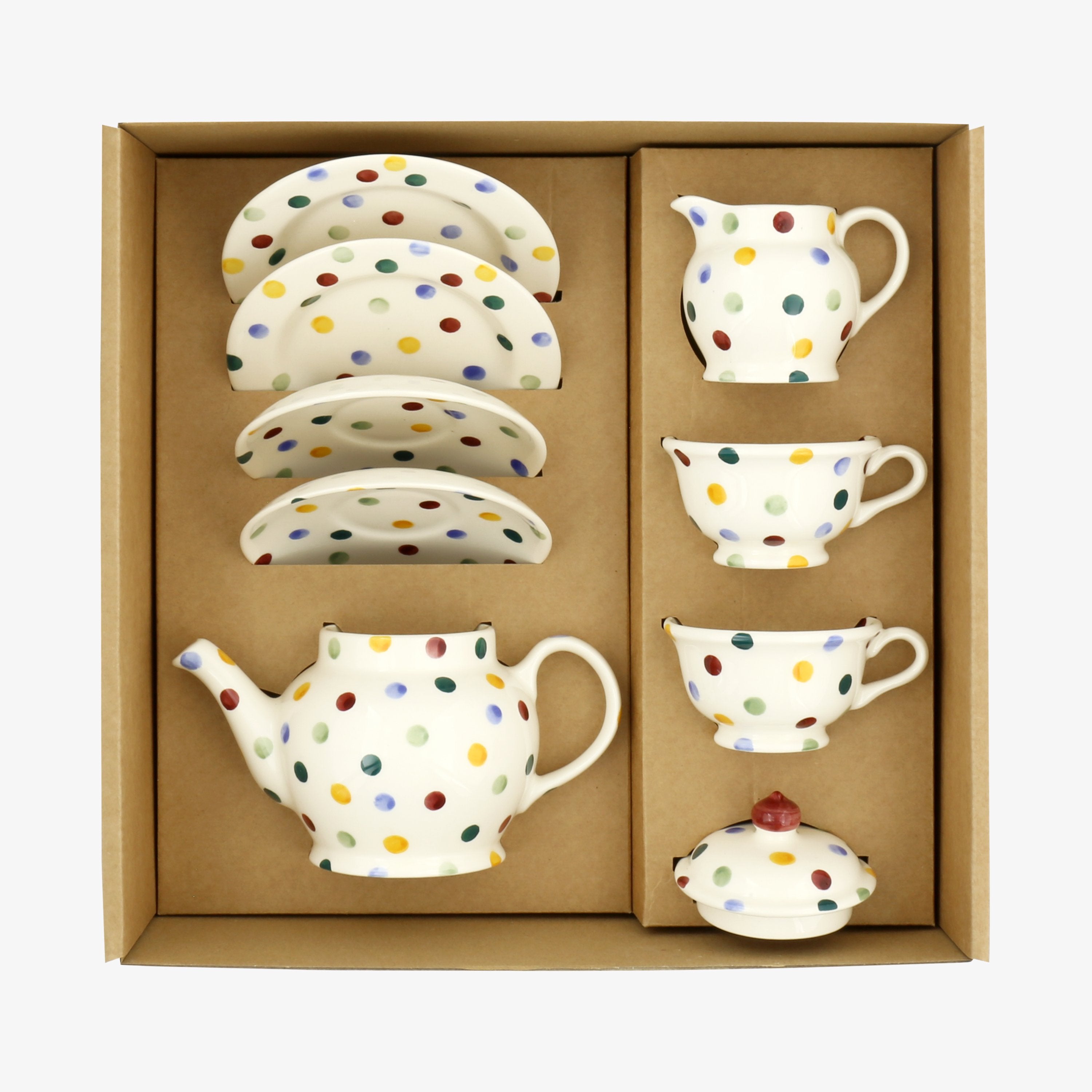 Small Polka Dot Dollies Teaset Boxed