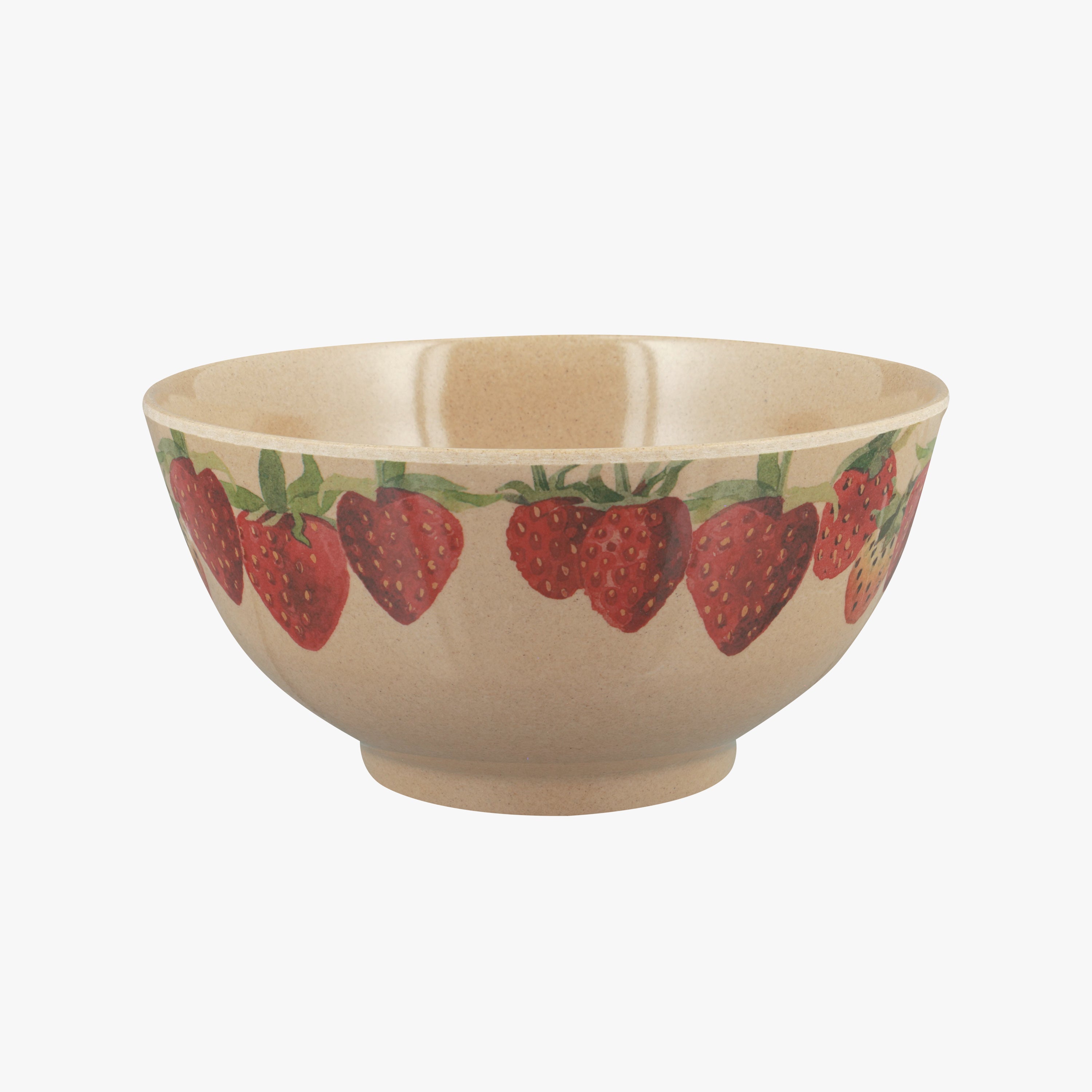 Emma Bridgewater  Strawberries Rice Husk Bowl - Unique Handmade & Handpainted English Earthenware De