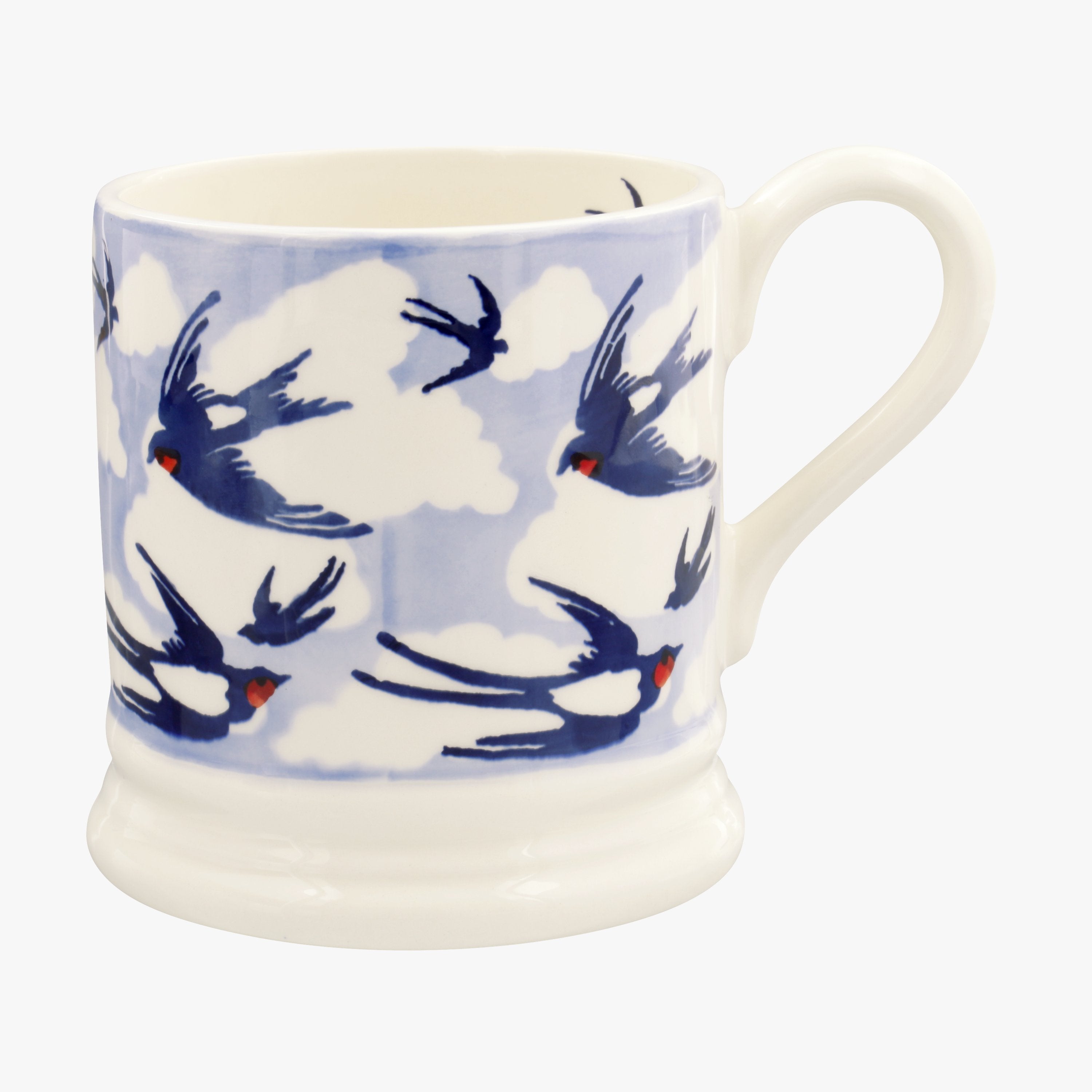 Blue Swallows In The Clouds 1/2 Pint Mug