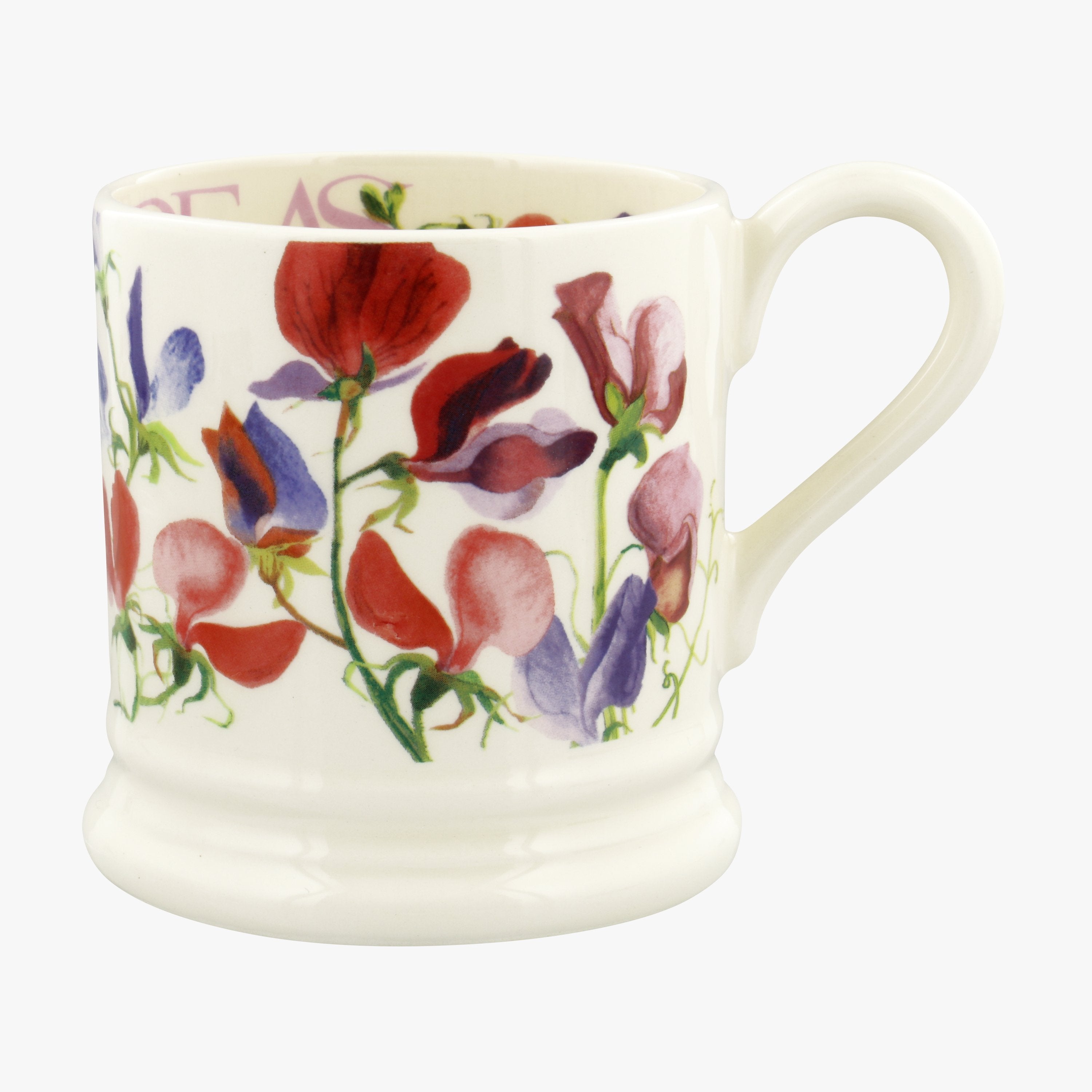 Emma Bridgewater  Flowers Sweet Pea Multi 1/2 Pint Mug - Unique Handmade & Handpainted English Earth