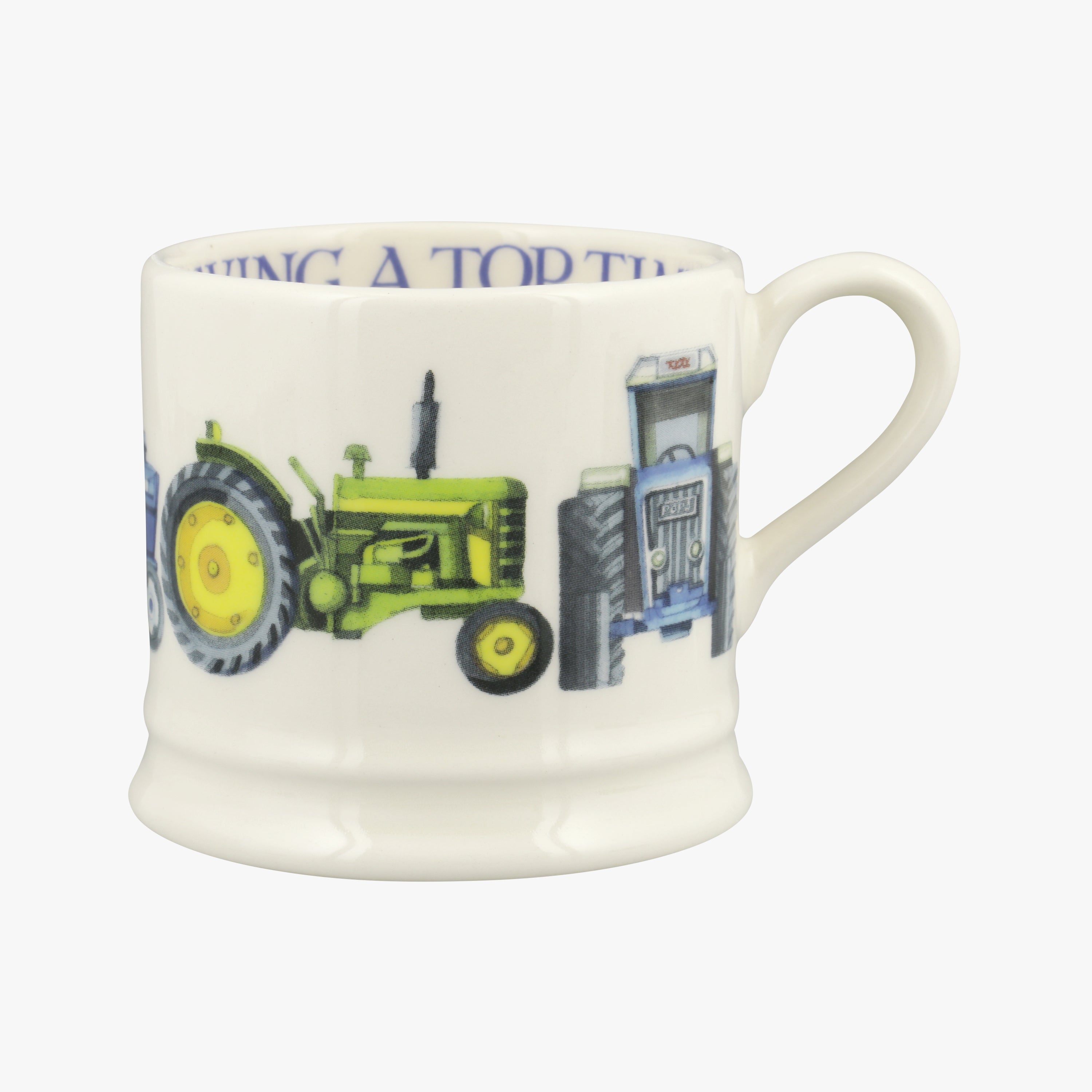 Tractors Small Mug - Unique Handmade & Handpainted English Earthenware Tea/Coffee Mug  | Emma Bridge