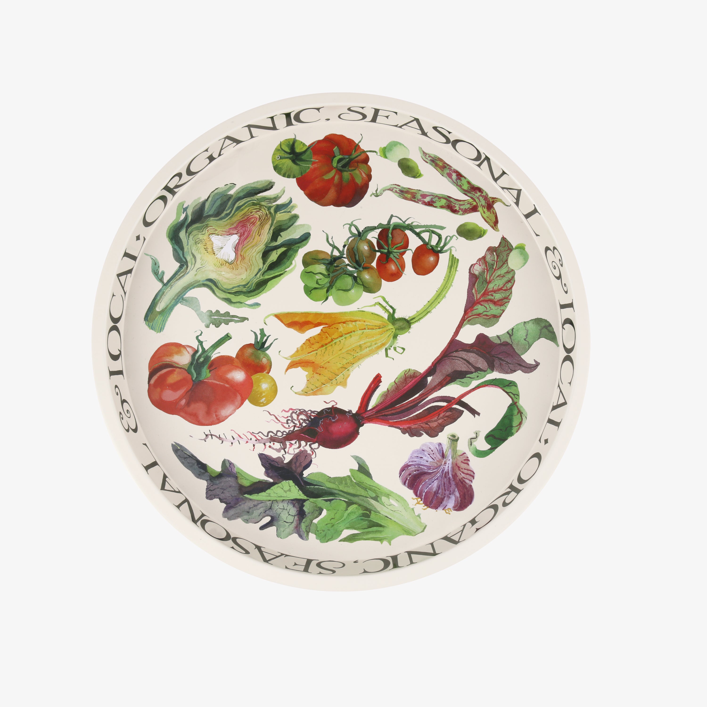 Emma Bridgewater |  Vegetable Garden Round Tin Tray