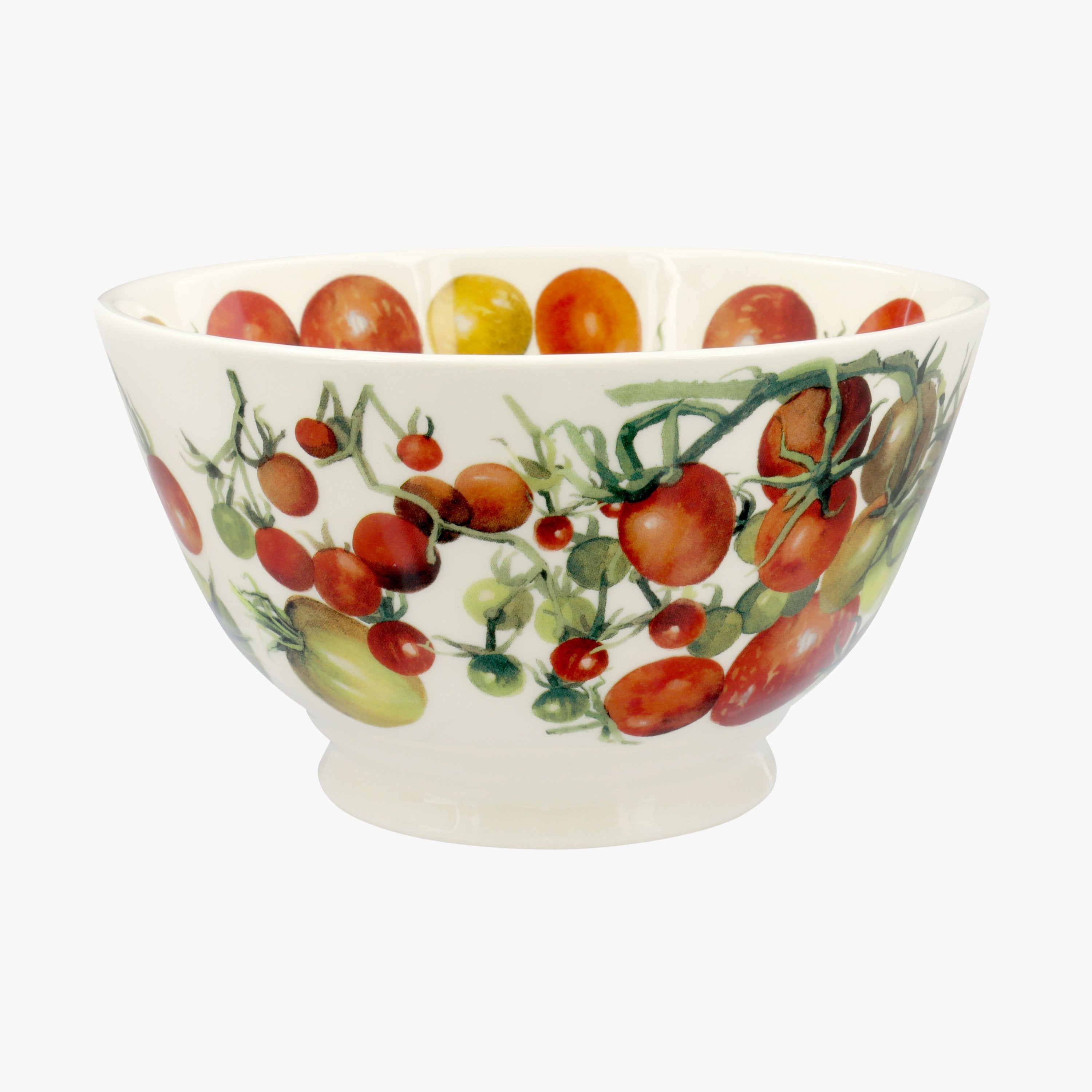 Seconds Tomatoes Medium Old Bowl - Unique Handmade & Handpainted English Earthenware Decorative Plat
