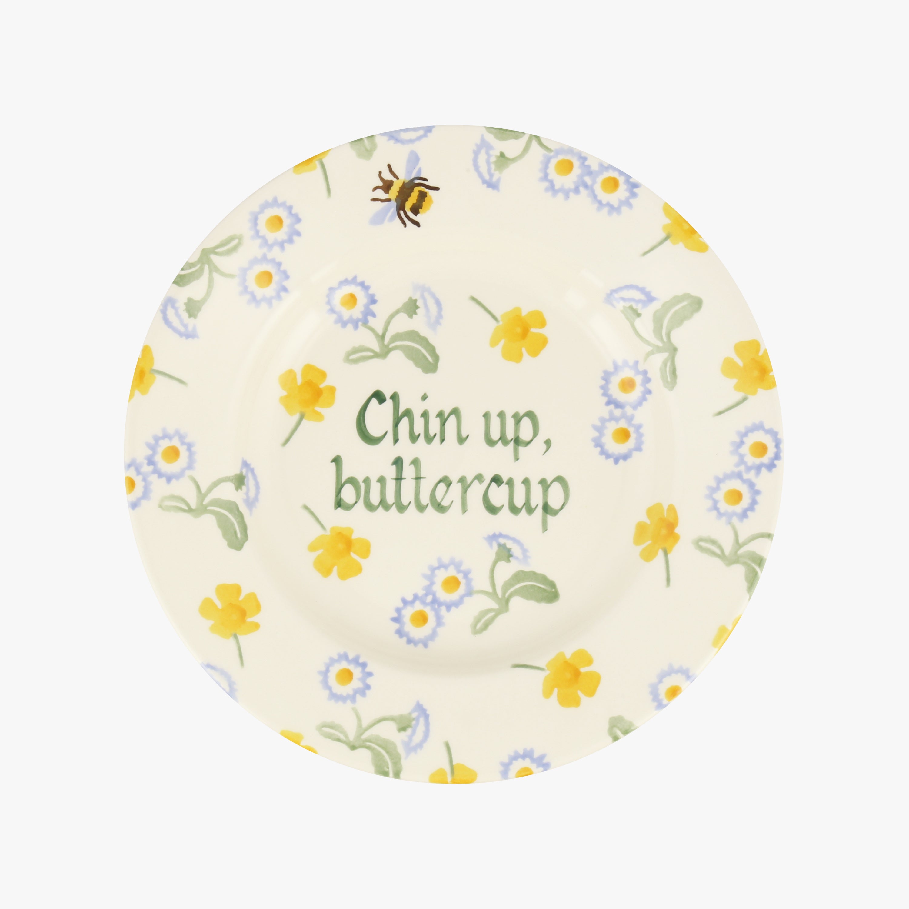 Personalised Buttercup & Daisies 8 1/2 Inch Plate  - Customise Your Own Pottery Earthenware  | Emma 