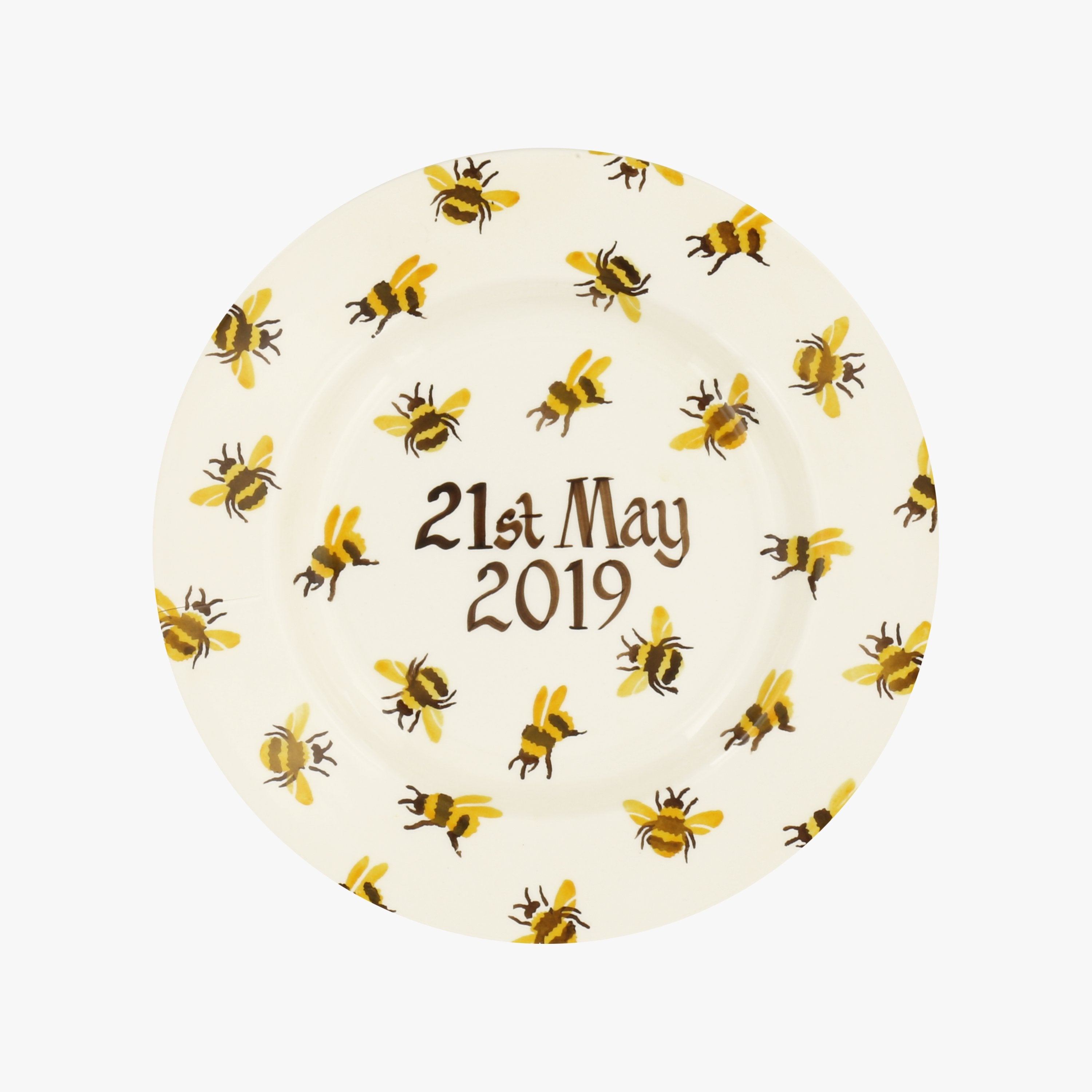 Personalised Bumblebee 8 1/2 Plate