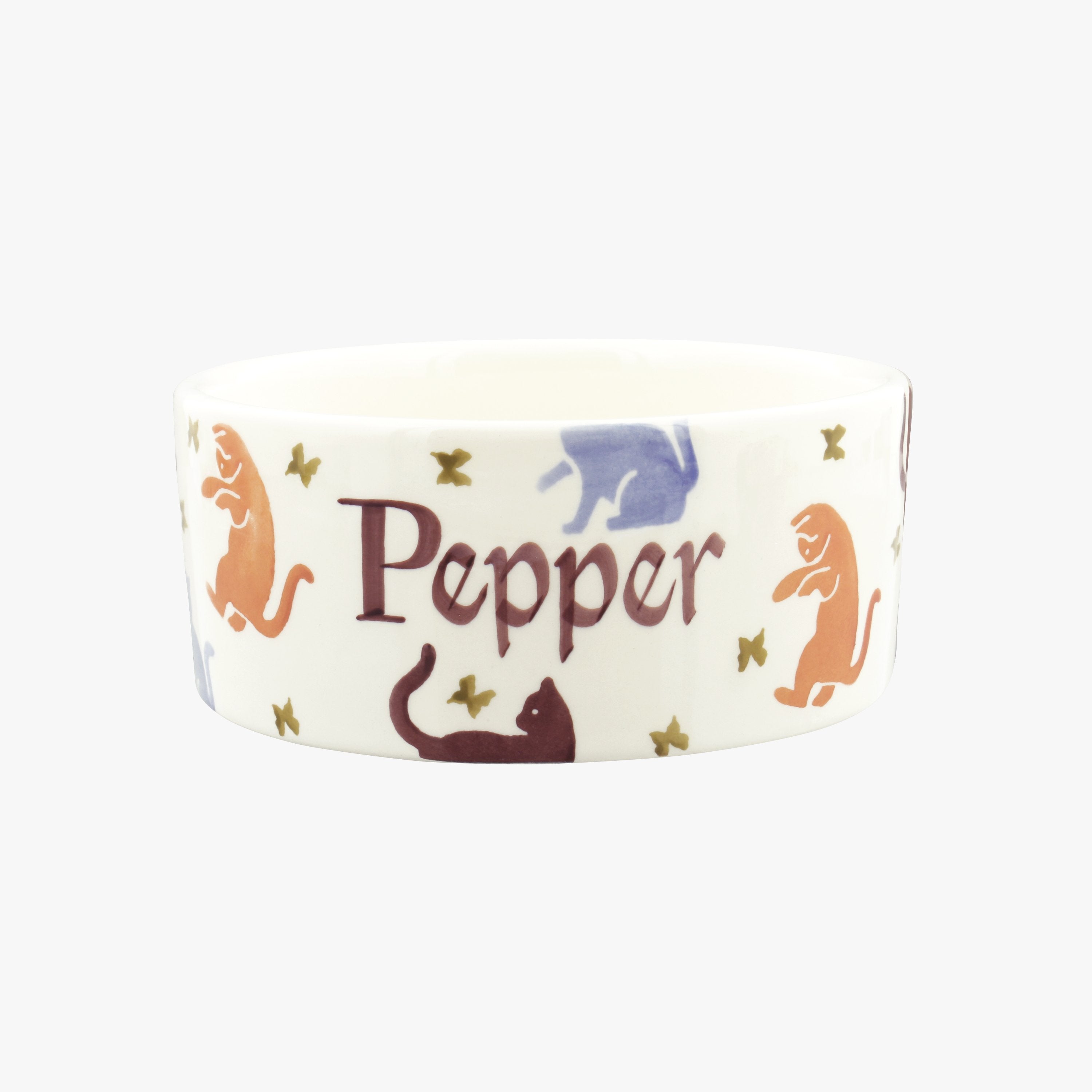 Personalised Cats Small Pet Bowl  - Customise Your Own Pottery Earthenware  | Emma Bridgewater