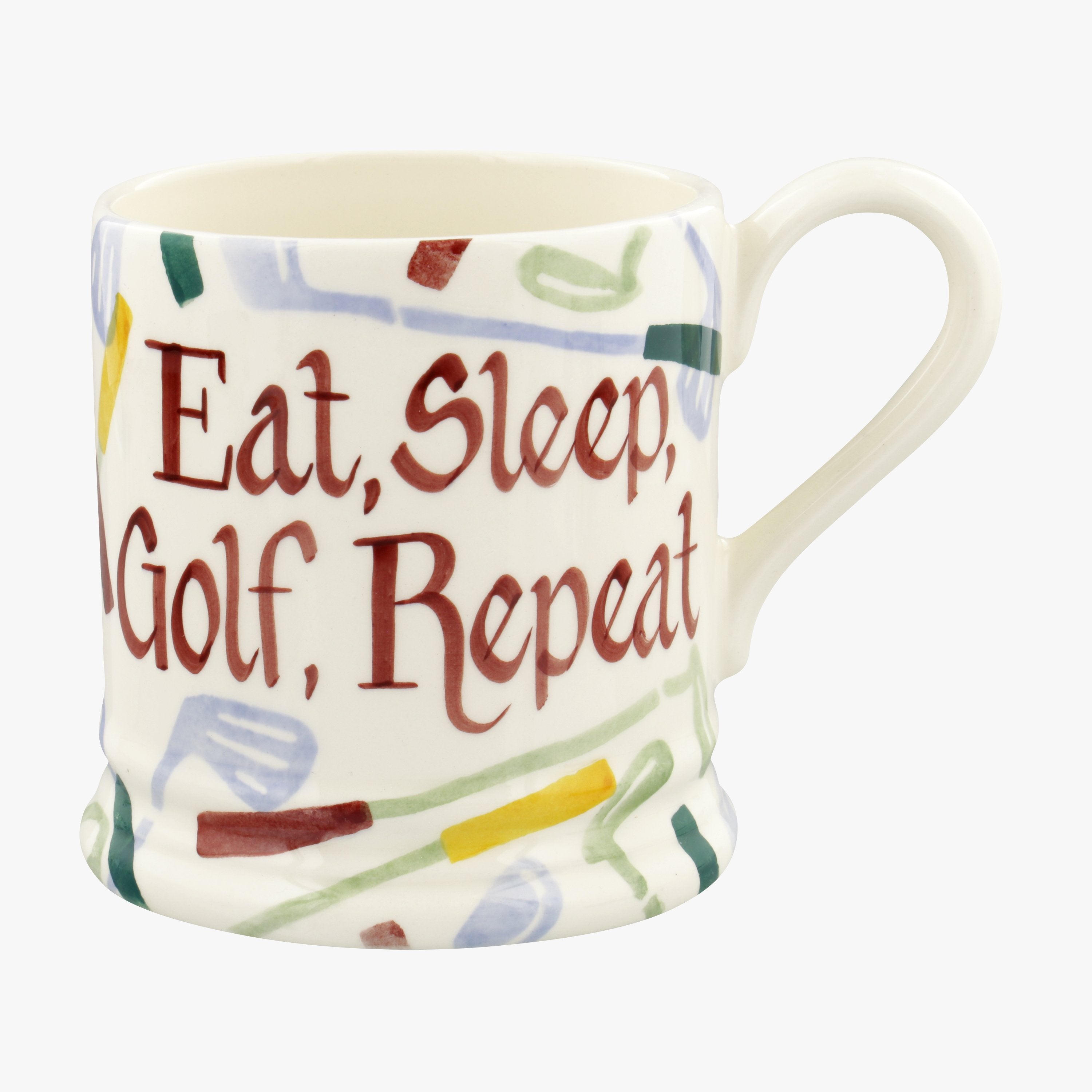 Personalised Golf 1/2 Pint Mug  - Customise Your Own Pottery Earthenware  | Emma Bridgewater