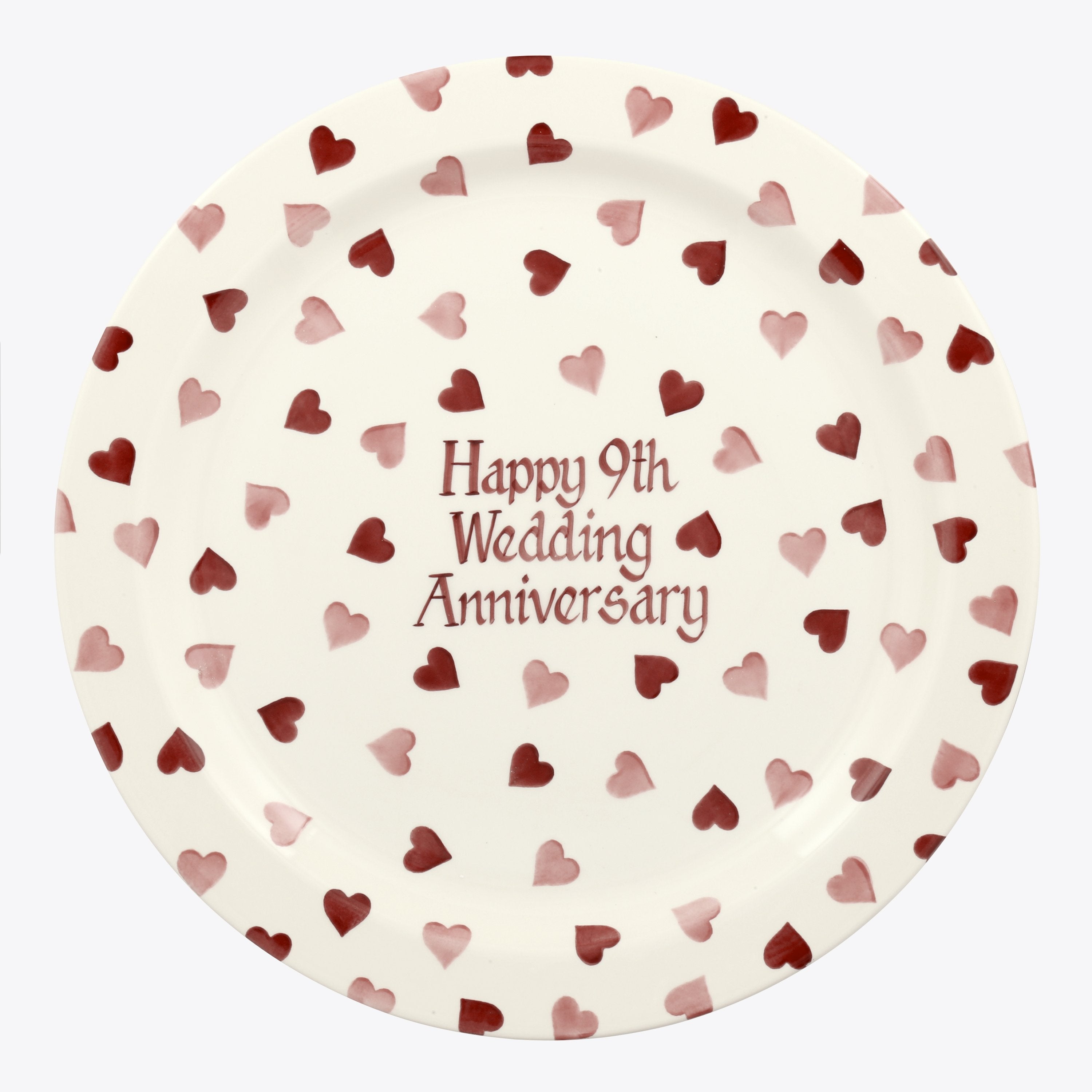 Personalised Pink Hearts Serving Plate  - Customise Your Own Pottery Earthenware  | Emma Bridgewater