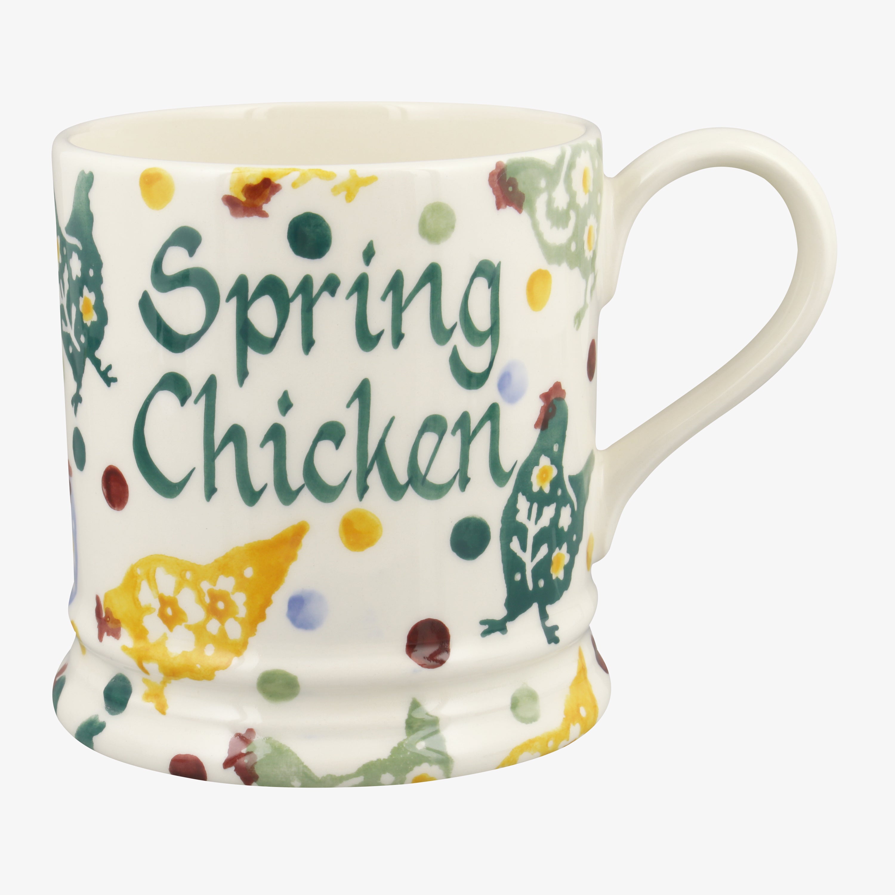 Personalised Polka Hens 1 Pint Mug  - Customise Your Own Pottery Earthenware  | Emma Bridgewater