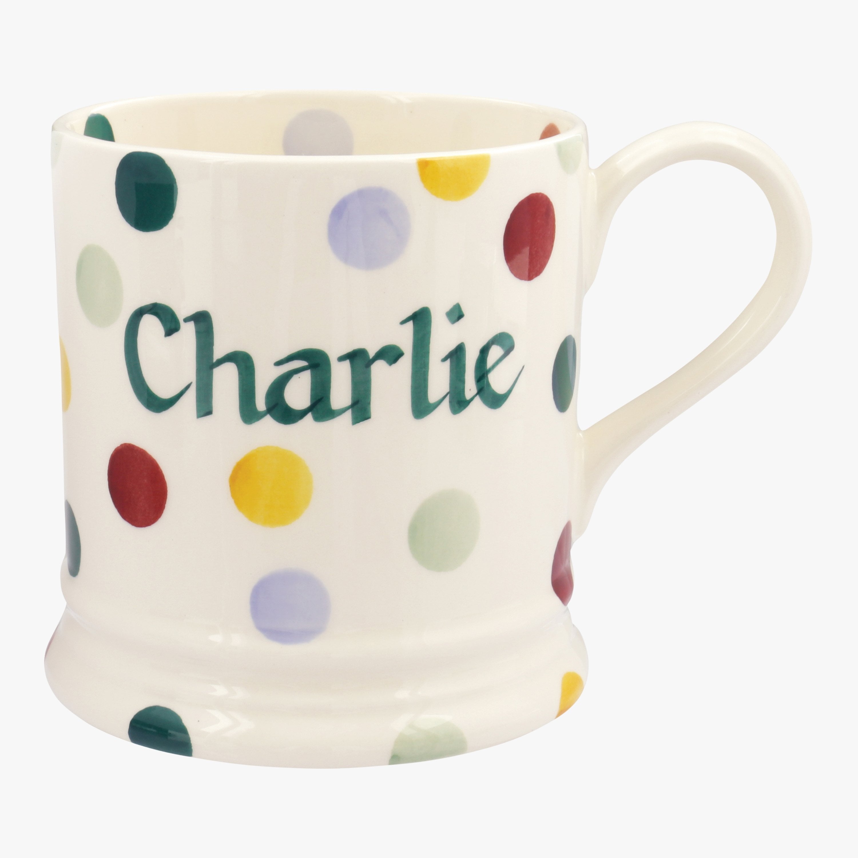 Personalised Polka Dot 1 Pint Mug  - Customise Your Own Pottery Earthenware  | Emma Bridgewater