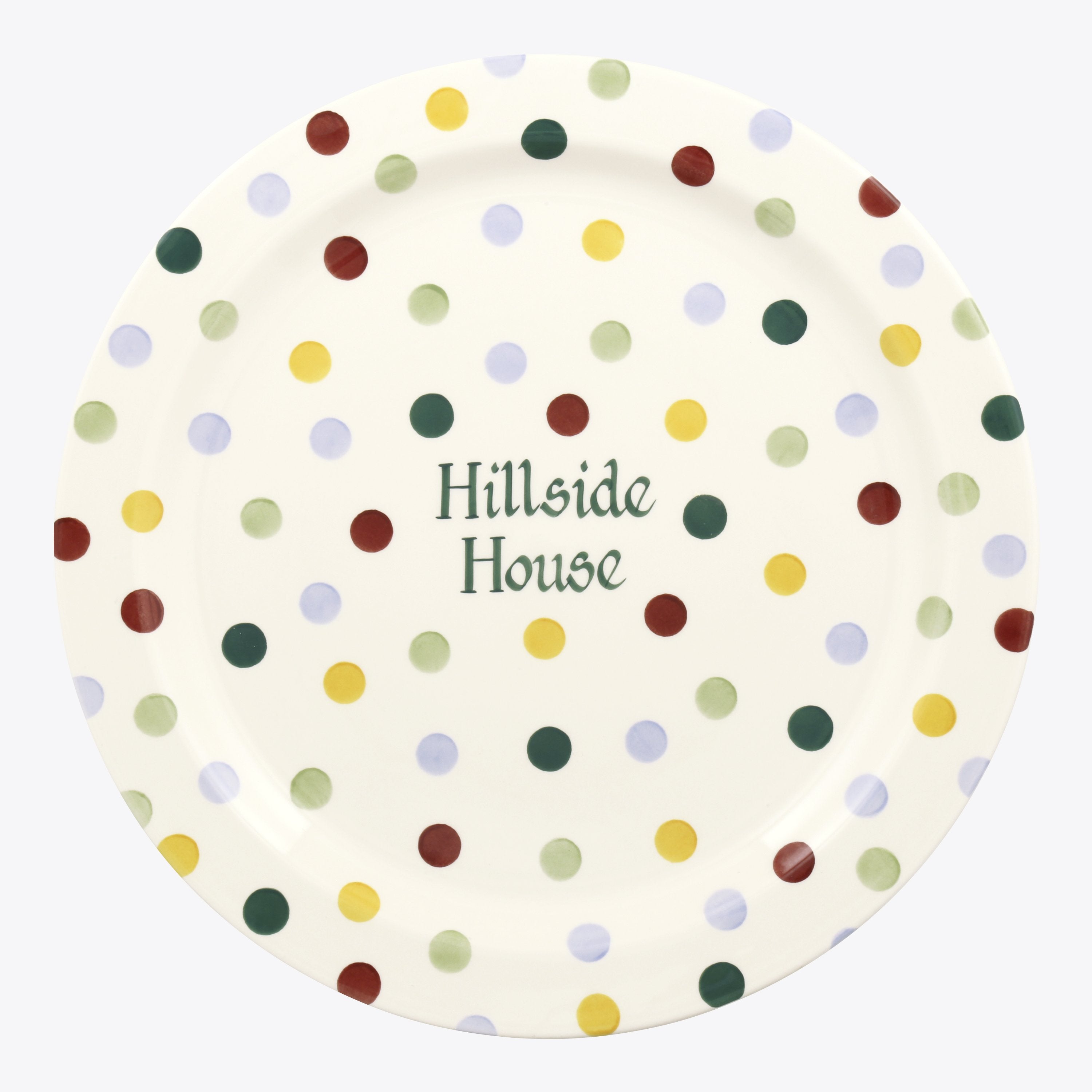 Personalised Polka Dot Serving Plate  - Customise Your Own Pottery Earthenware  | Emma Bridgewater