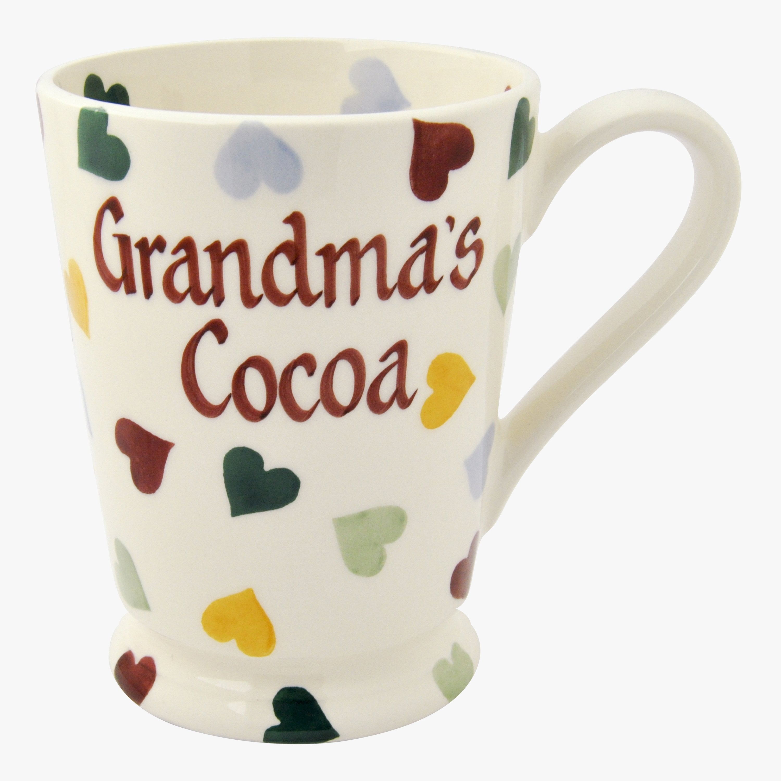 Personalised Polka Hearts Cocoa Mug  - Customise Your Own Pottery Earthenware  | Emma Bridgewater