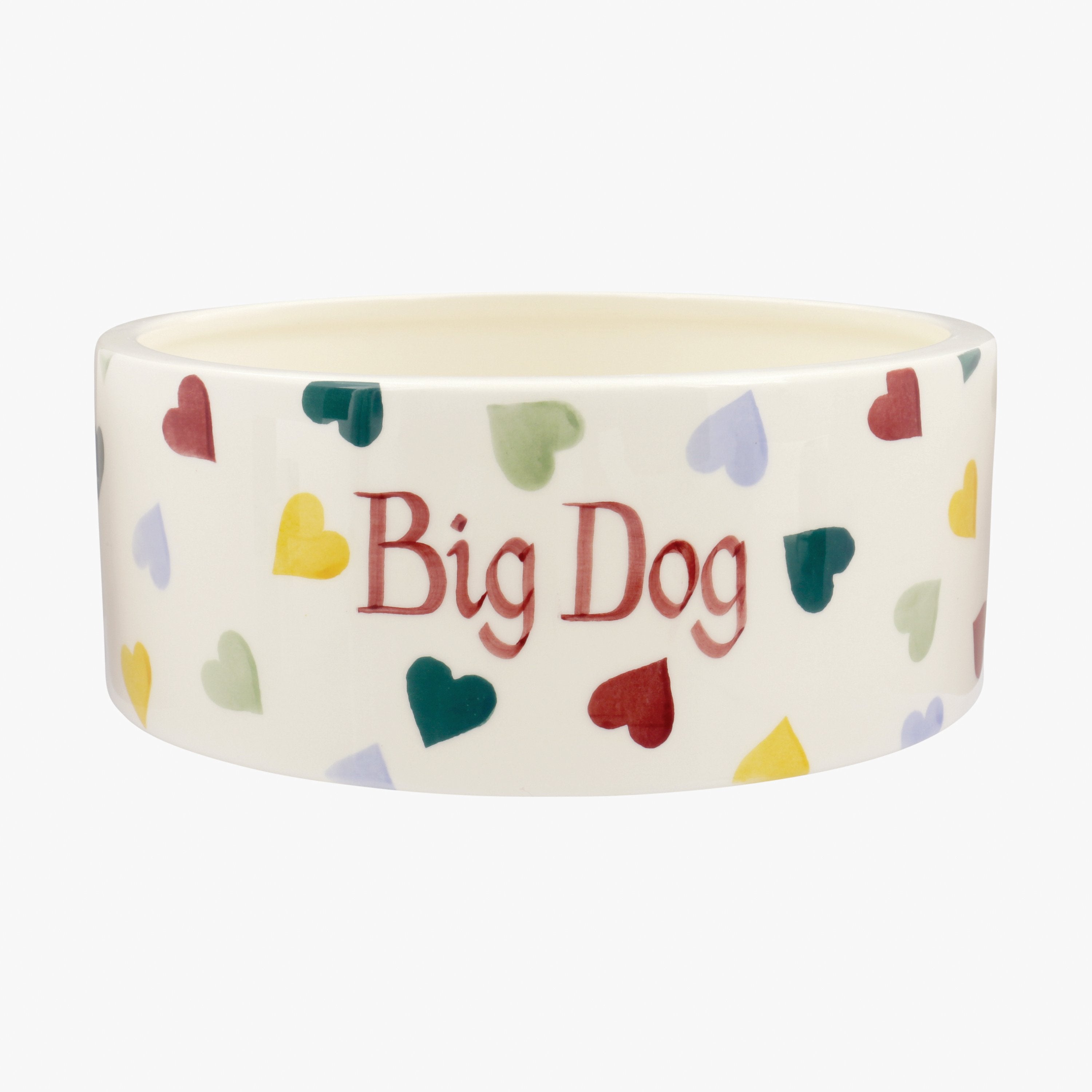 Personalised Polka Hearts Large Pet Bowl