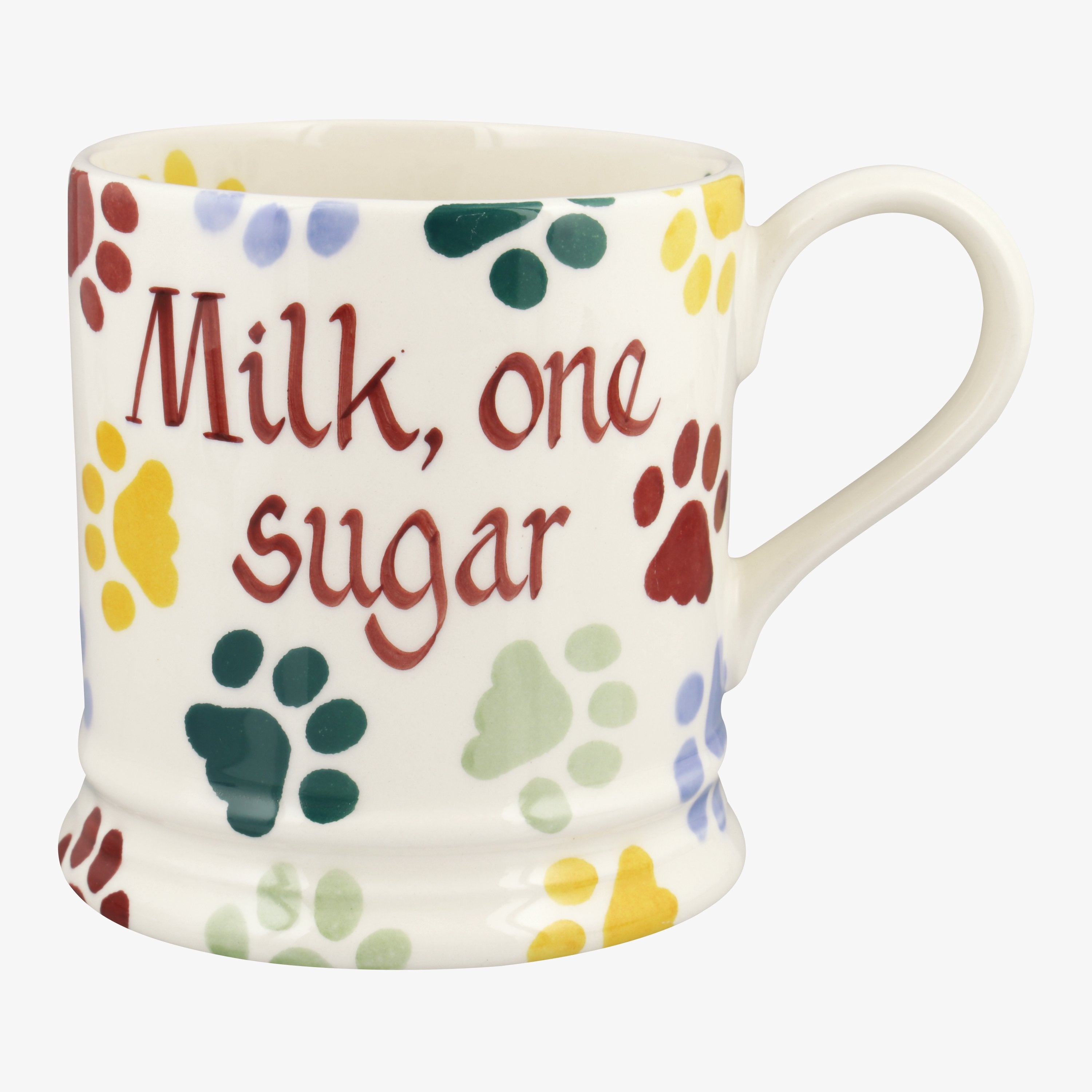 Personalised Polka Paws 1 Pint Mug  - Customise Your Own Pottery Earthenware  | Emma Bridgewater