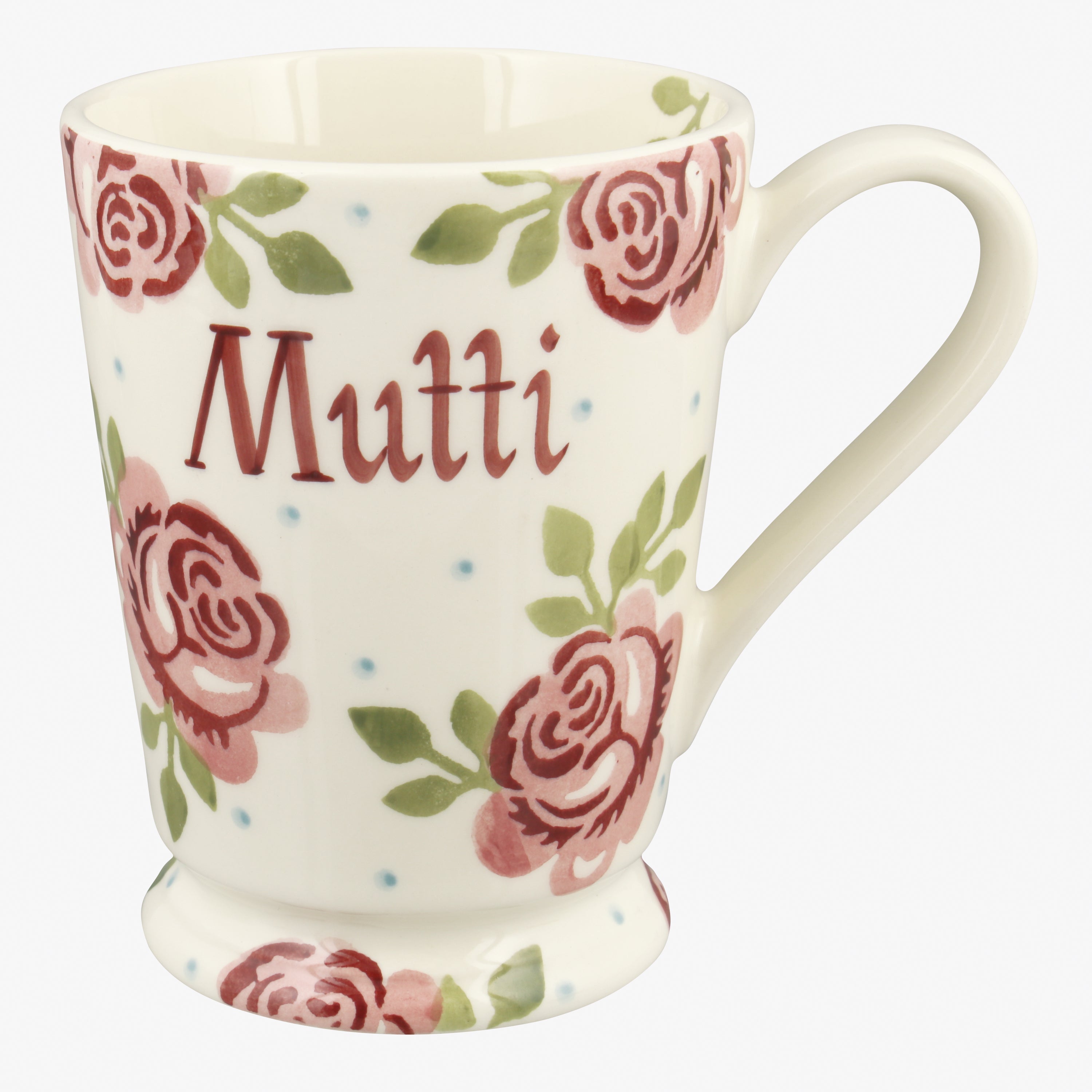 Personalised Pink Roses Cocoa Mug  - Customise Your Own Pottery Earthenware  | Emma Bridgewater