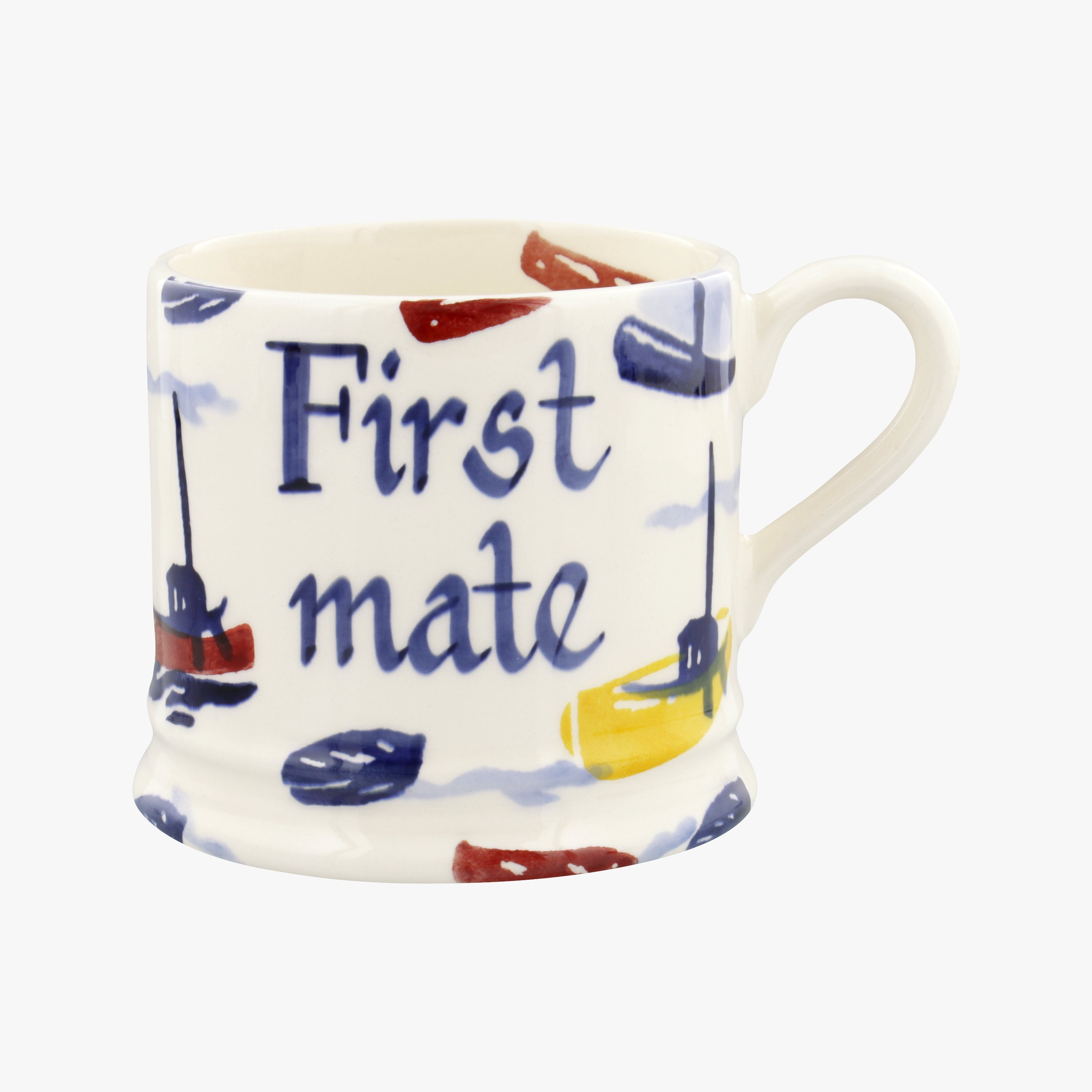 Personalised Scattered Boats Small Mug  - Customise Your Own Pottery Earthenware  | Emma Bridgewater