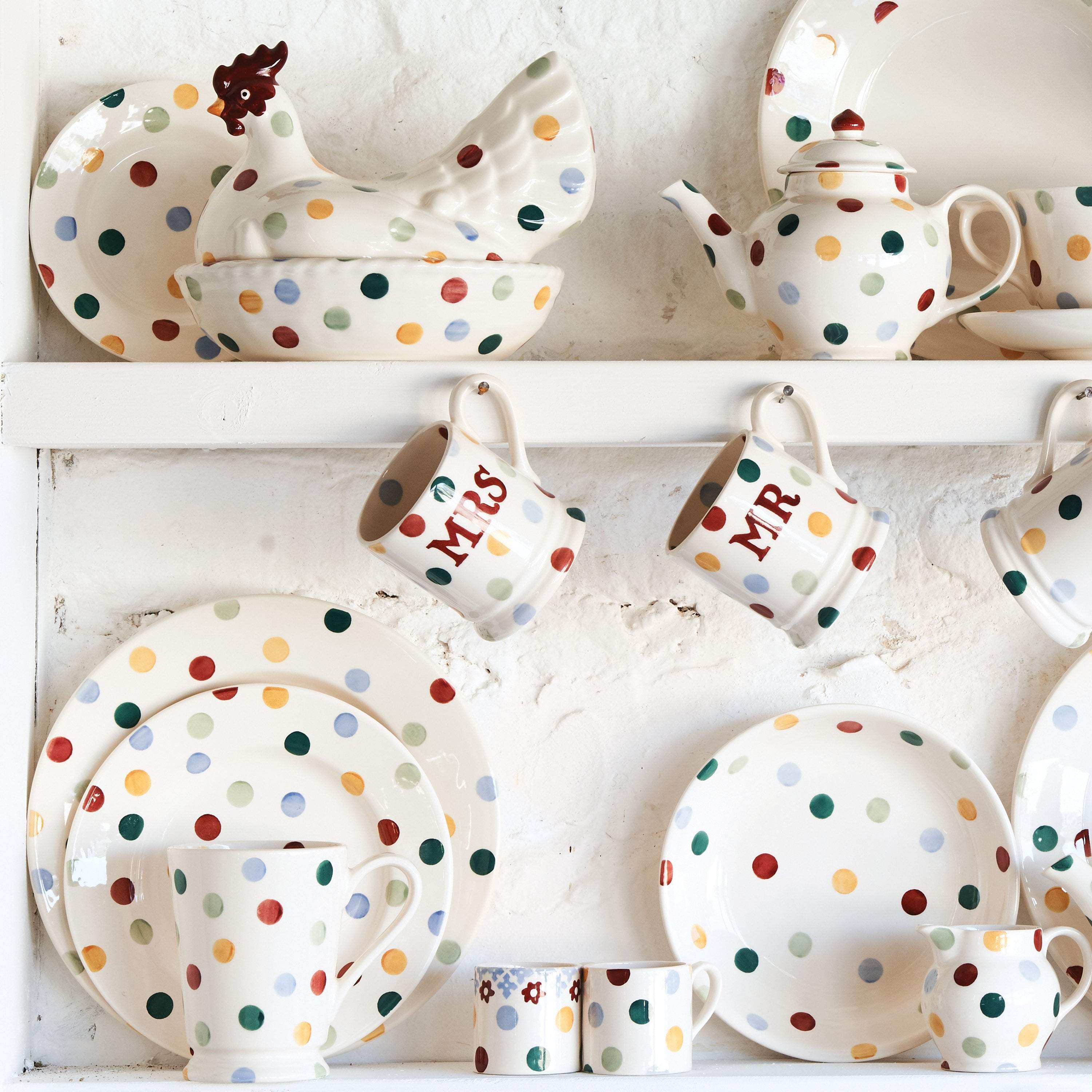 spotty crockery