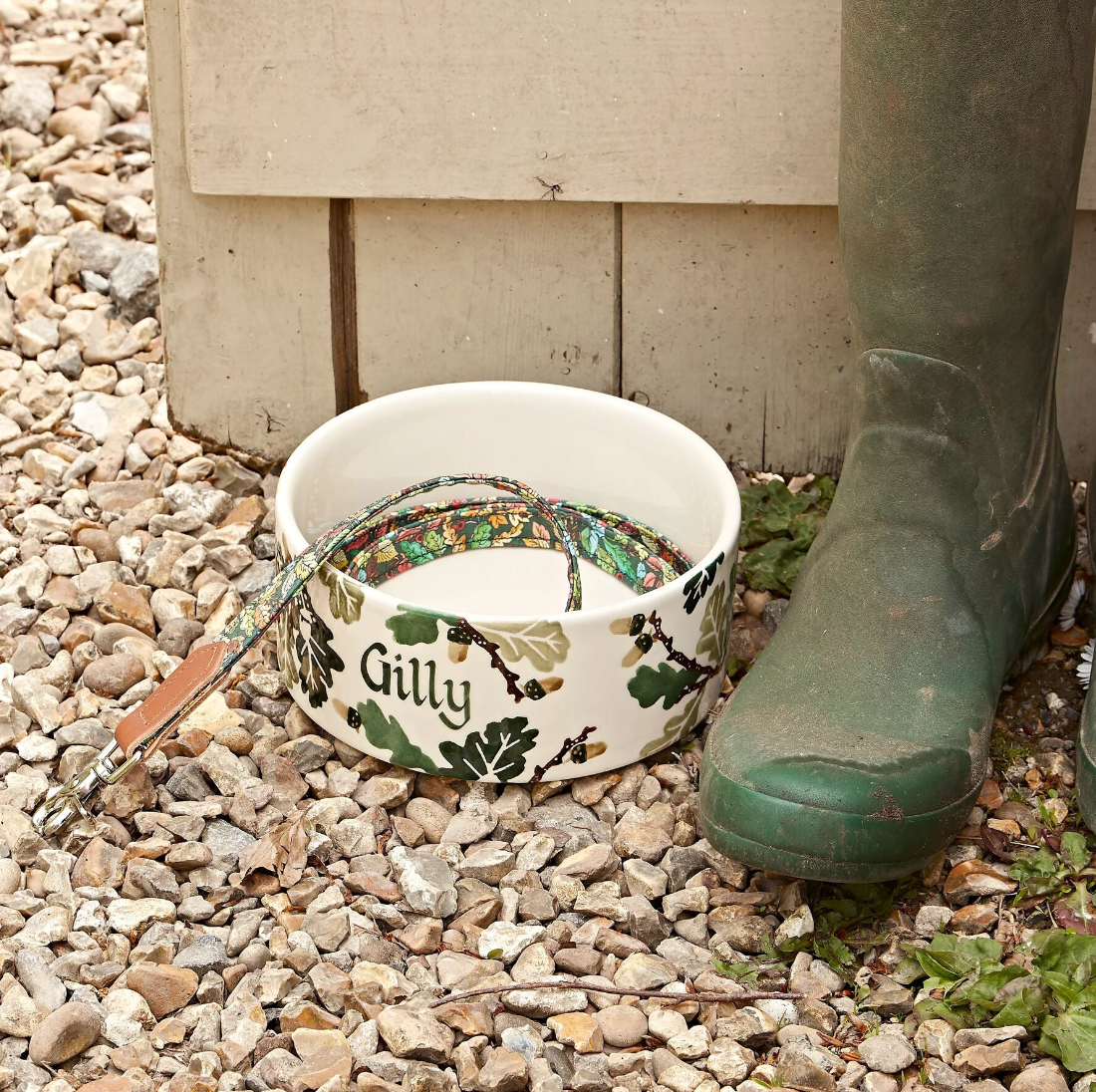 Personalised Oak Large Pet Bowl