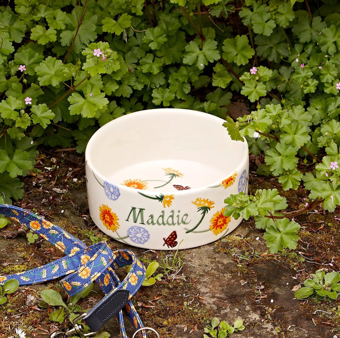 Personalised Dandelion Large Pet Bowl