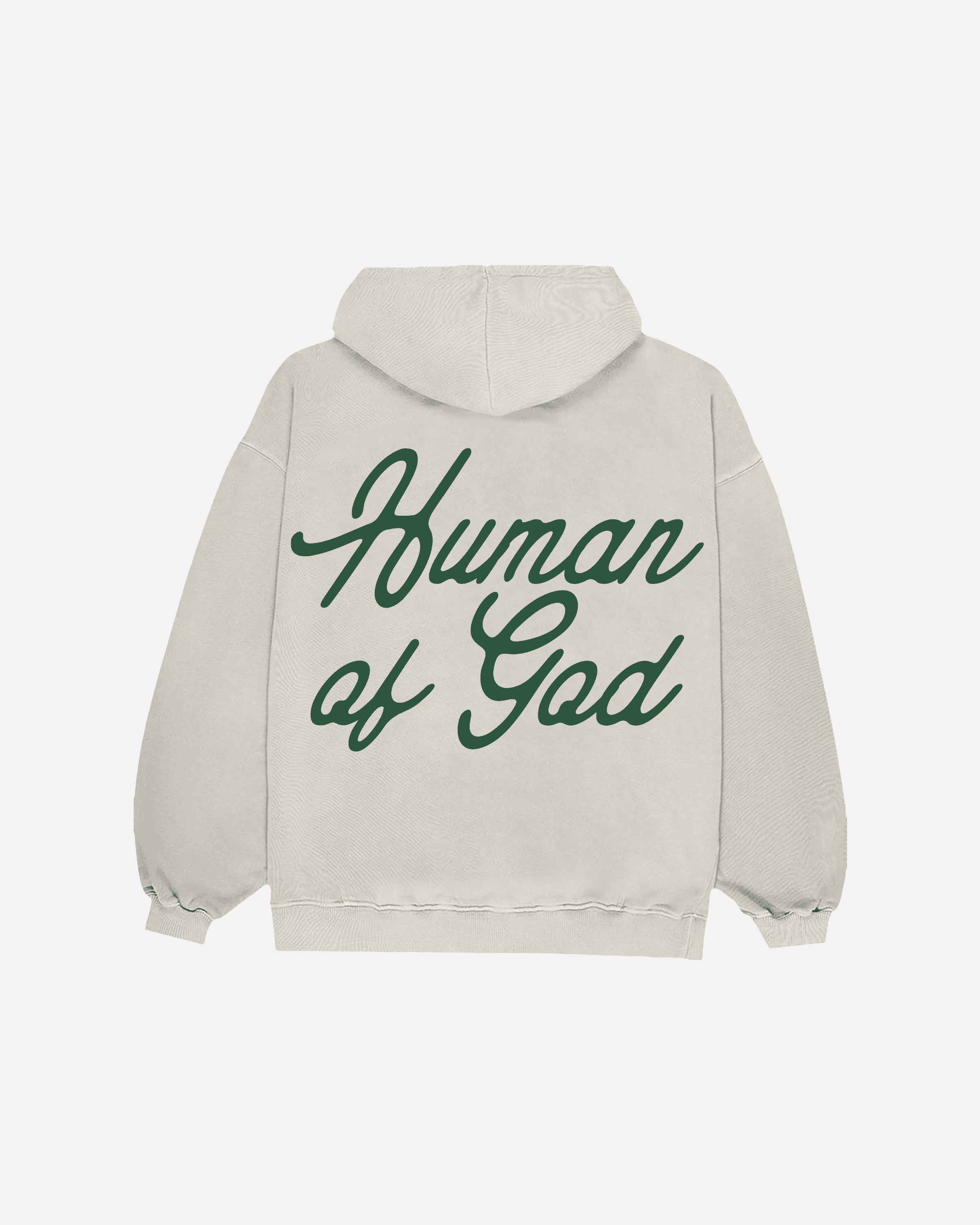 HUMAN OF GOD HOODIE (IVORY) - NHIM APPAREL product image