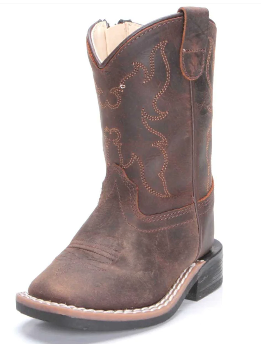 Old West Little Kids Distressed Brown Cowboy Boots – Wildfire Mercantile