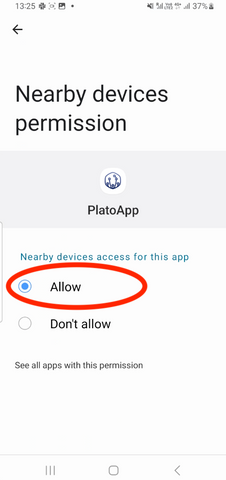 Allow nearby