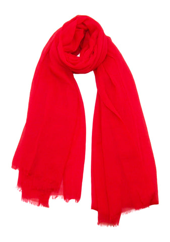 Blue Pacific Bright Red Scarf