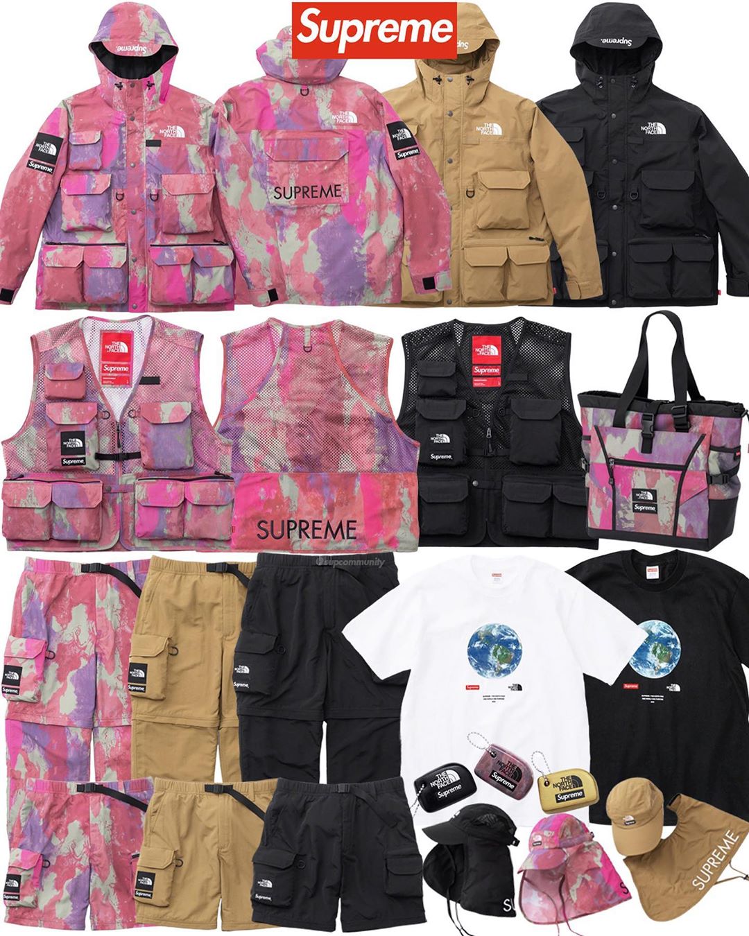 north face supreme vest