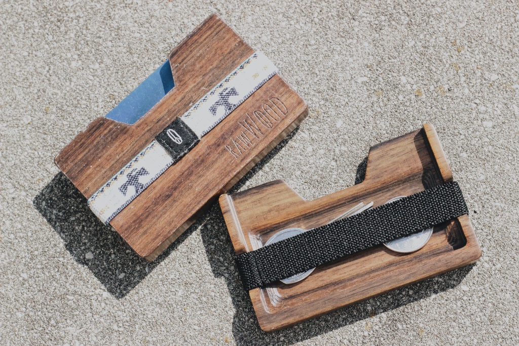 wood wallets key coin two