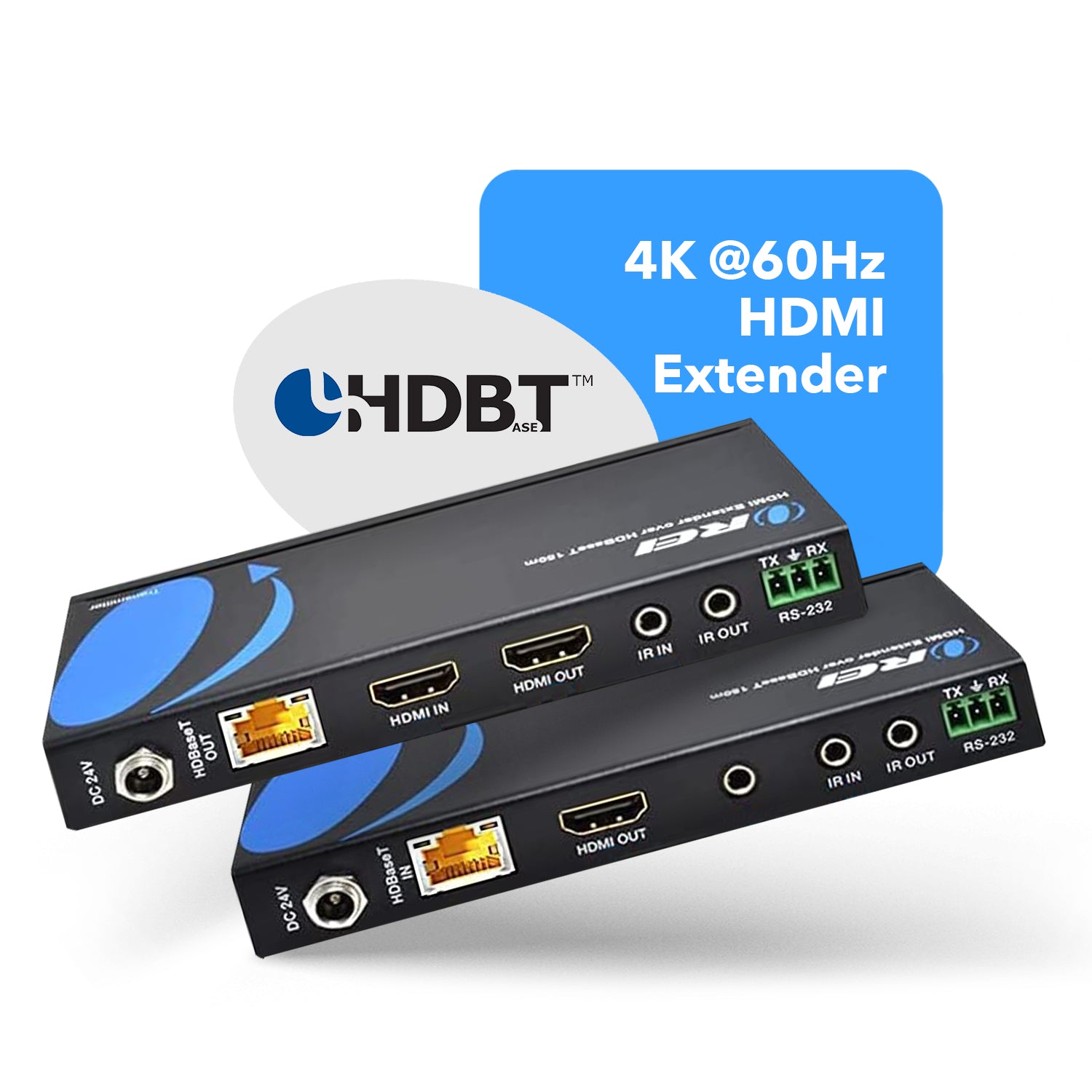 OREI HDBaseT 4K 60Hz HDMI Extender over Cat5e/6 Ethernet LAN - Up 115 Ft - IR, CEC, RS-232, PoC | OREI