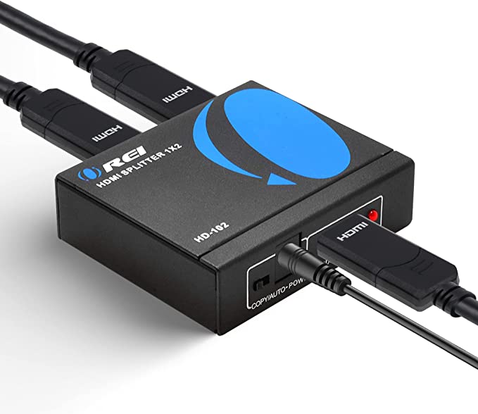 1x2 HDMI Splitter: 1-in 2-out, Powered, EDID, Support (HD-102) | OREI