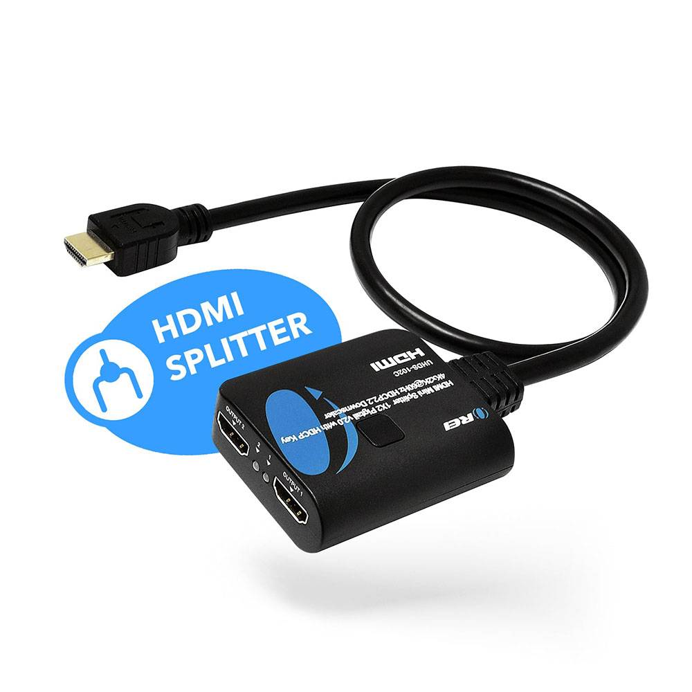 1x2 HDMI Splitter in 2 out with Downscaler, 3D, upto (UHDS-102C) | OREI