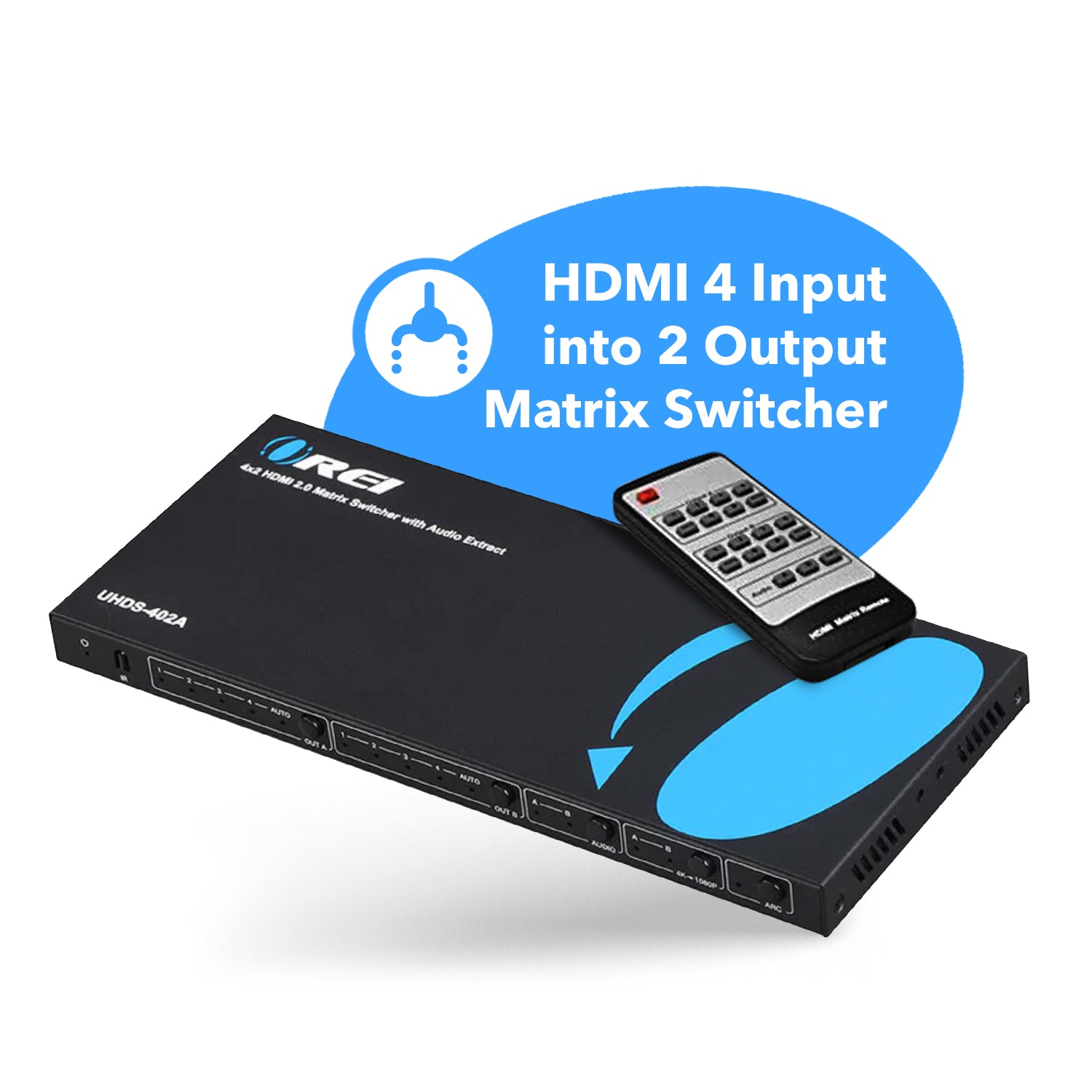 Juicio diluido Huelga 4K Ultra HD 4x2 HDMI Matrix Switch with Audio Extractor & ARC Support  (UHDS-402A) | OREI