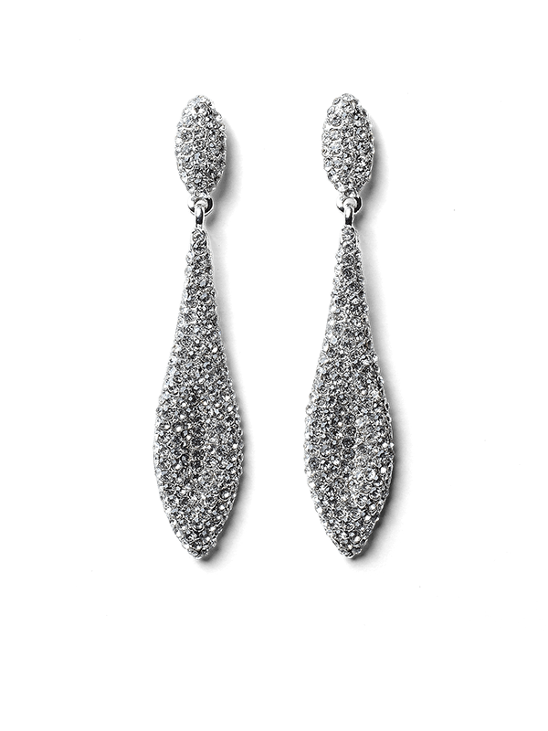 Edie Silver Crystal Earrings