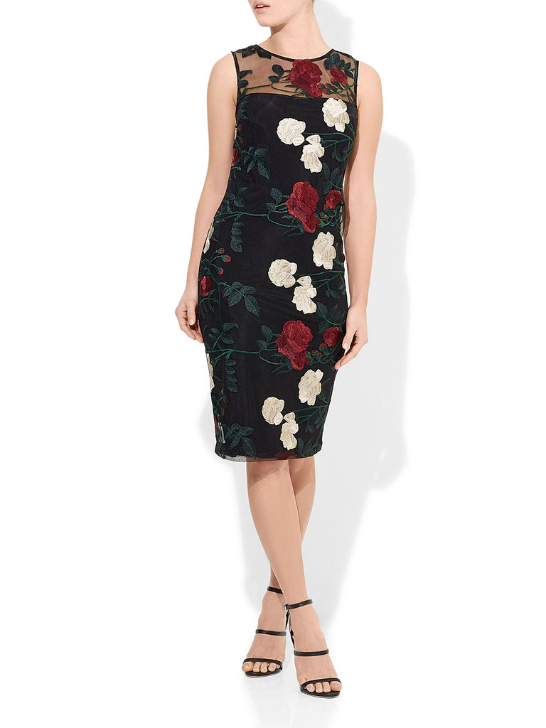 calvin klein floral lace dress