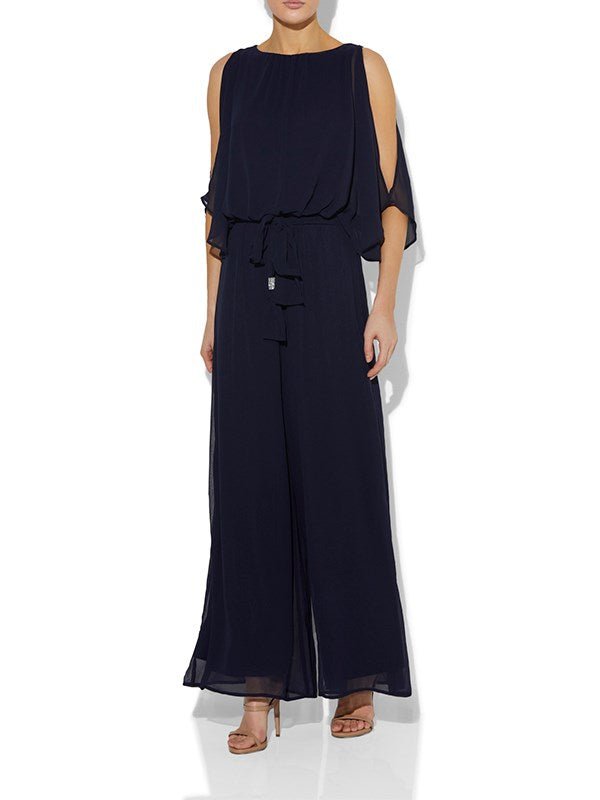 Lucien Navy Chiffon Jumpsuit