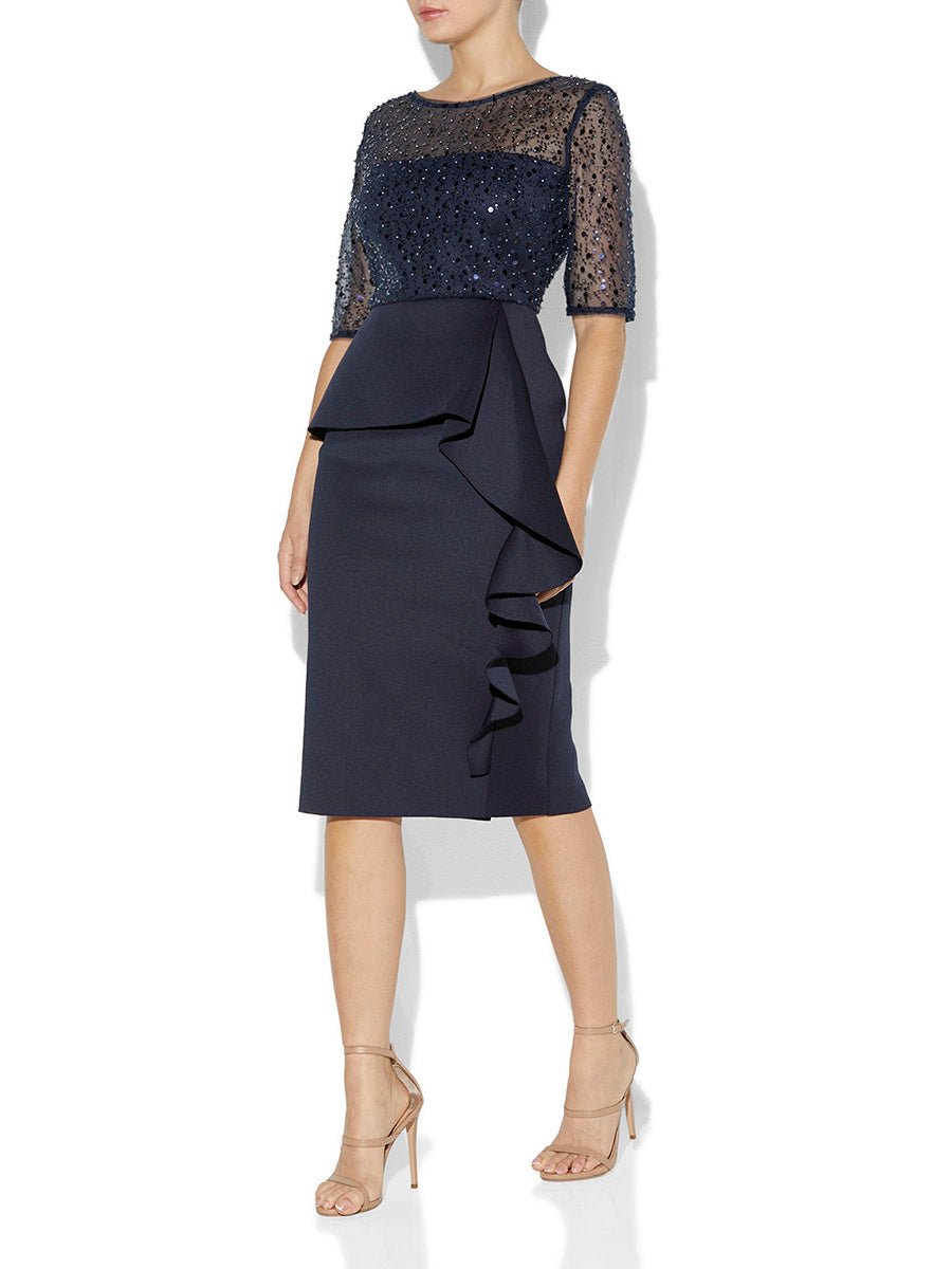 Roman Navy Sequin Dress