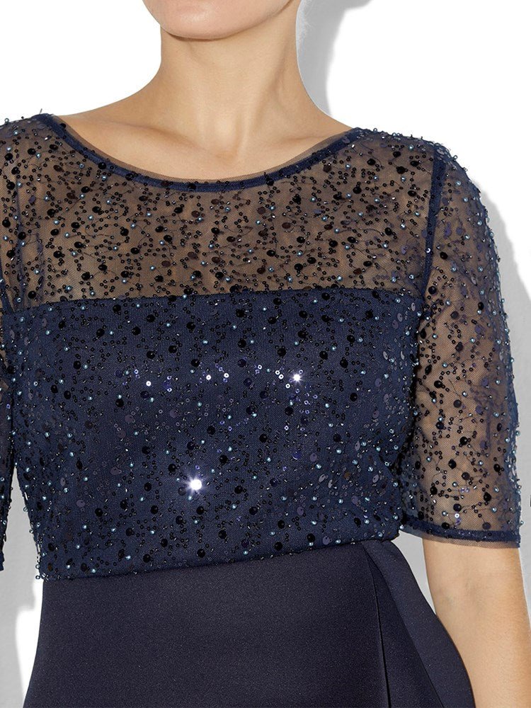 Roman Navy Sequin Dress